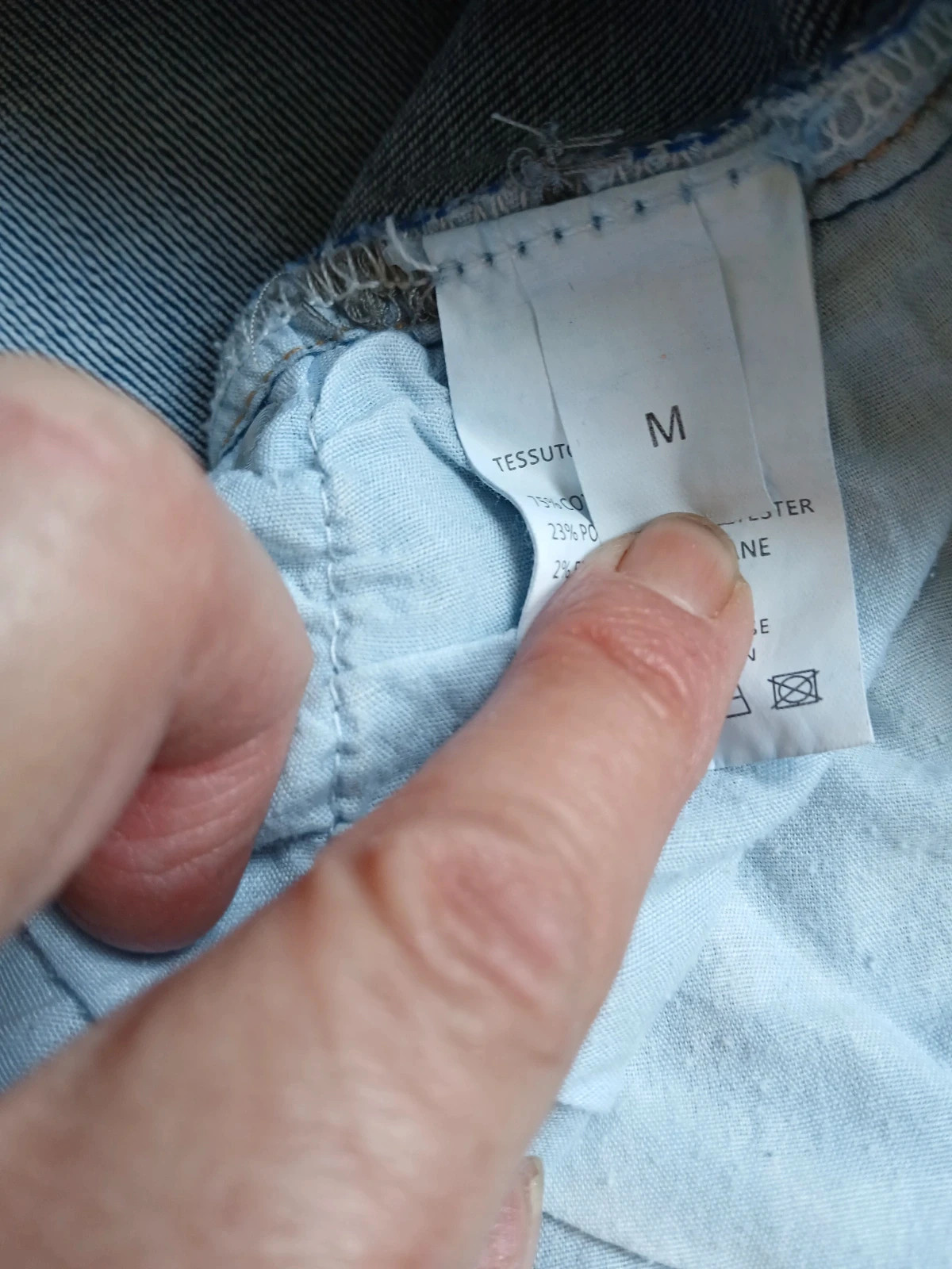 Pantalon jean ,élastique avec motifs – taille M / 38 / 10 5