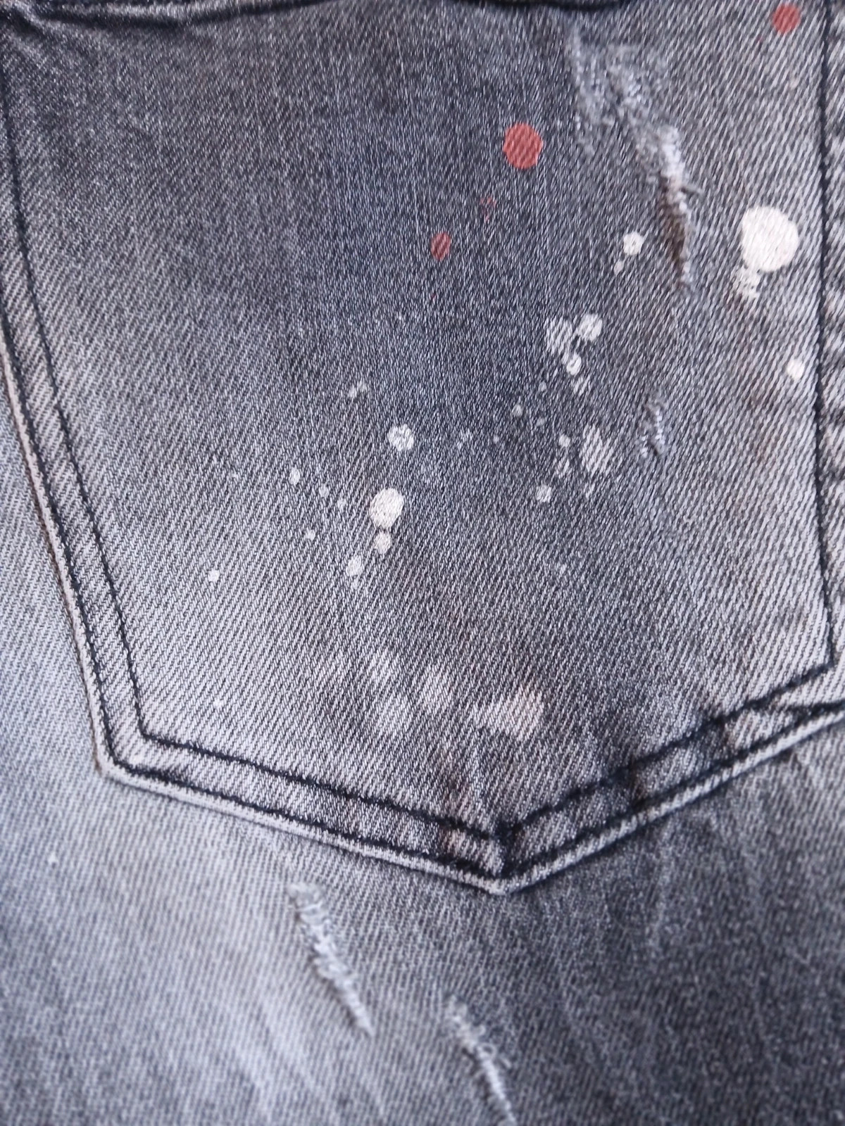 Short délavé et troué gris .jeans. – cianotic – taille XL 3