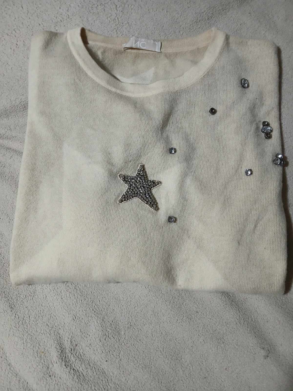 Pull cachemire et laine.