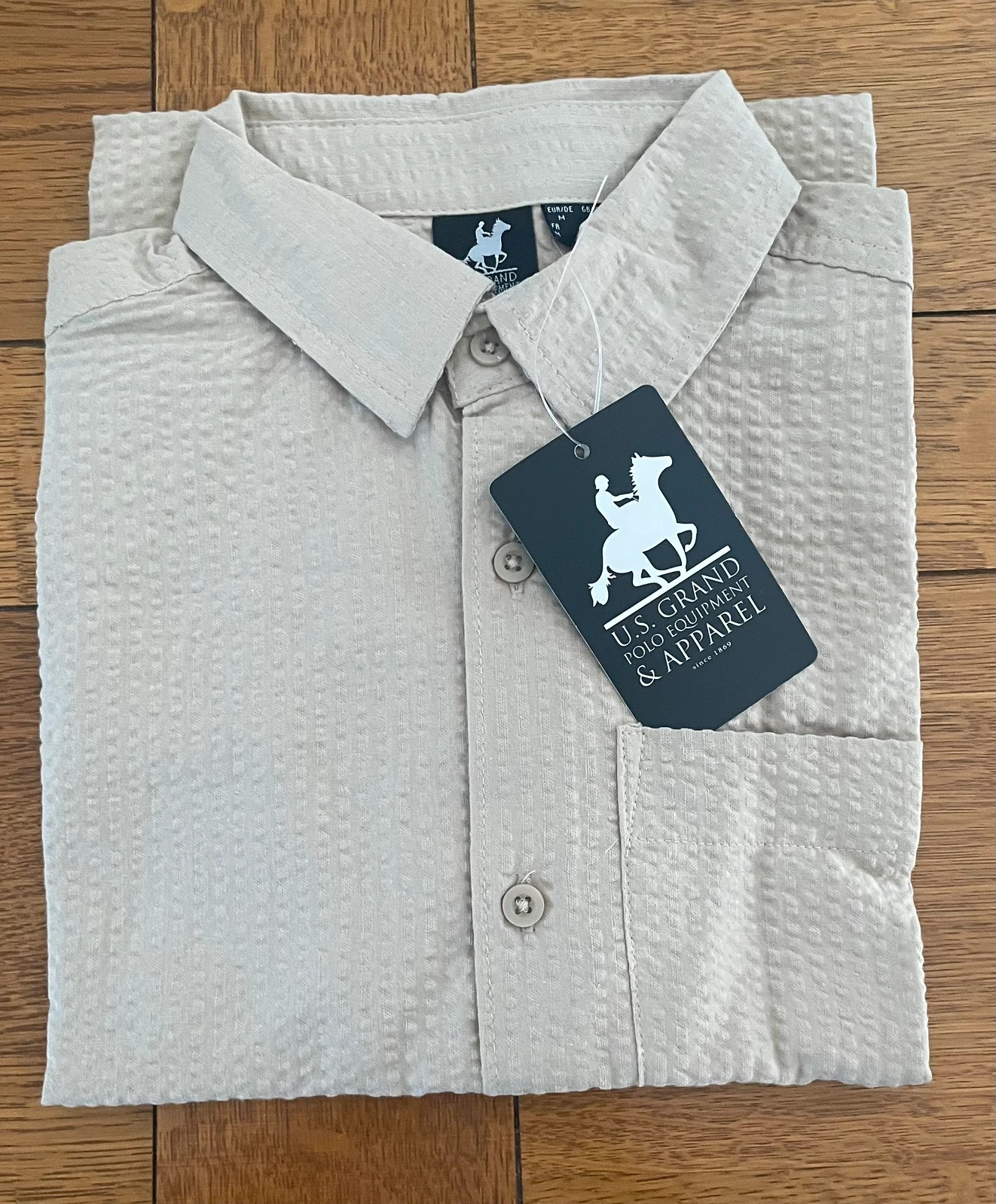 Chemise US Grand Polo beige – Taille M – Neuve