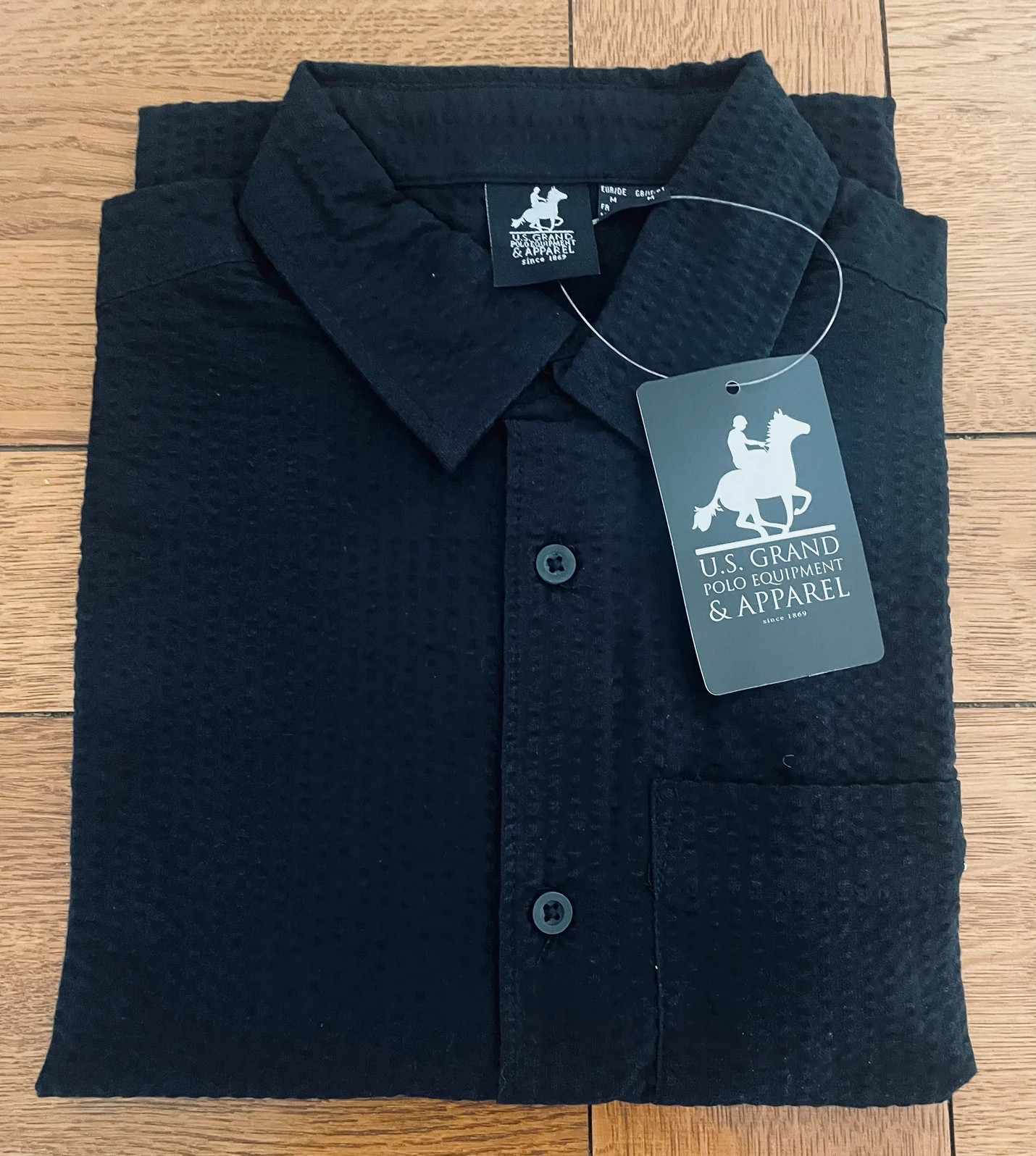 Chemise US Grand Polo noire – Taille M – Neuve