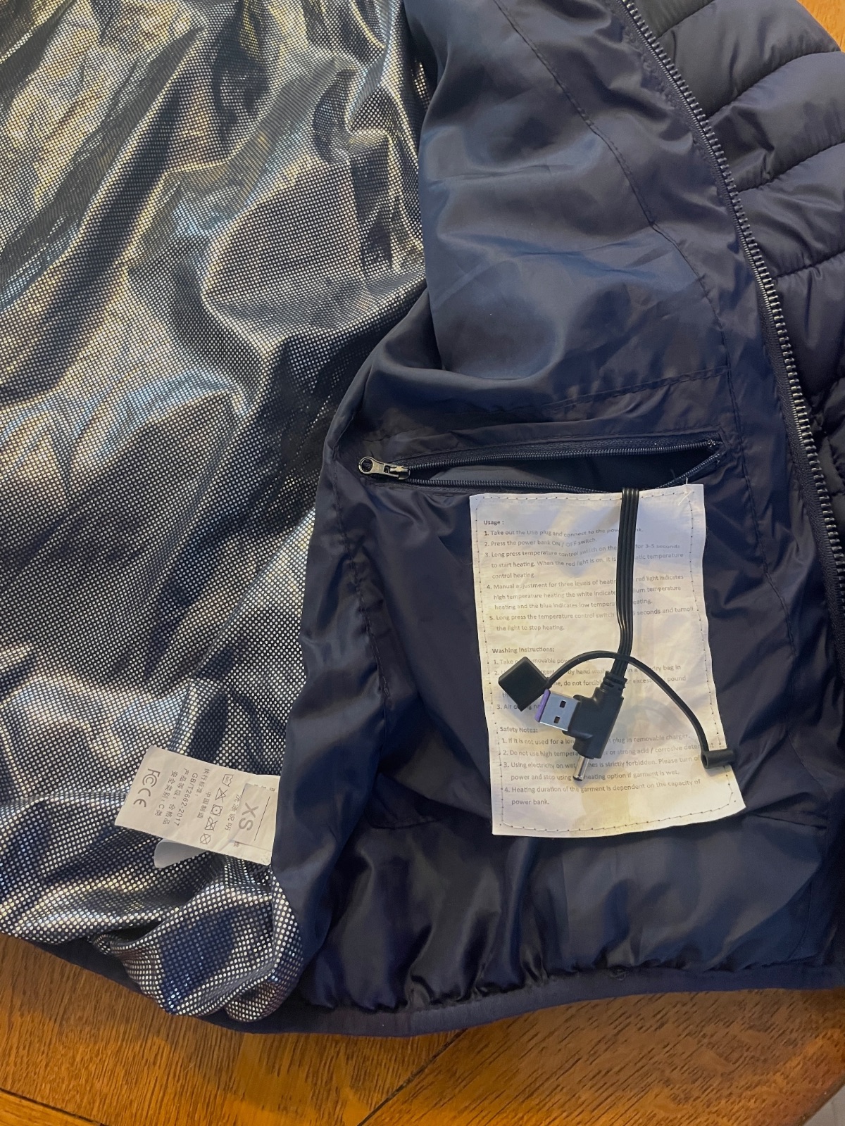 Doudoune chauffante bleu marine  – Zara – taille L 4