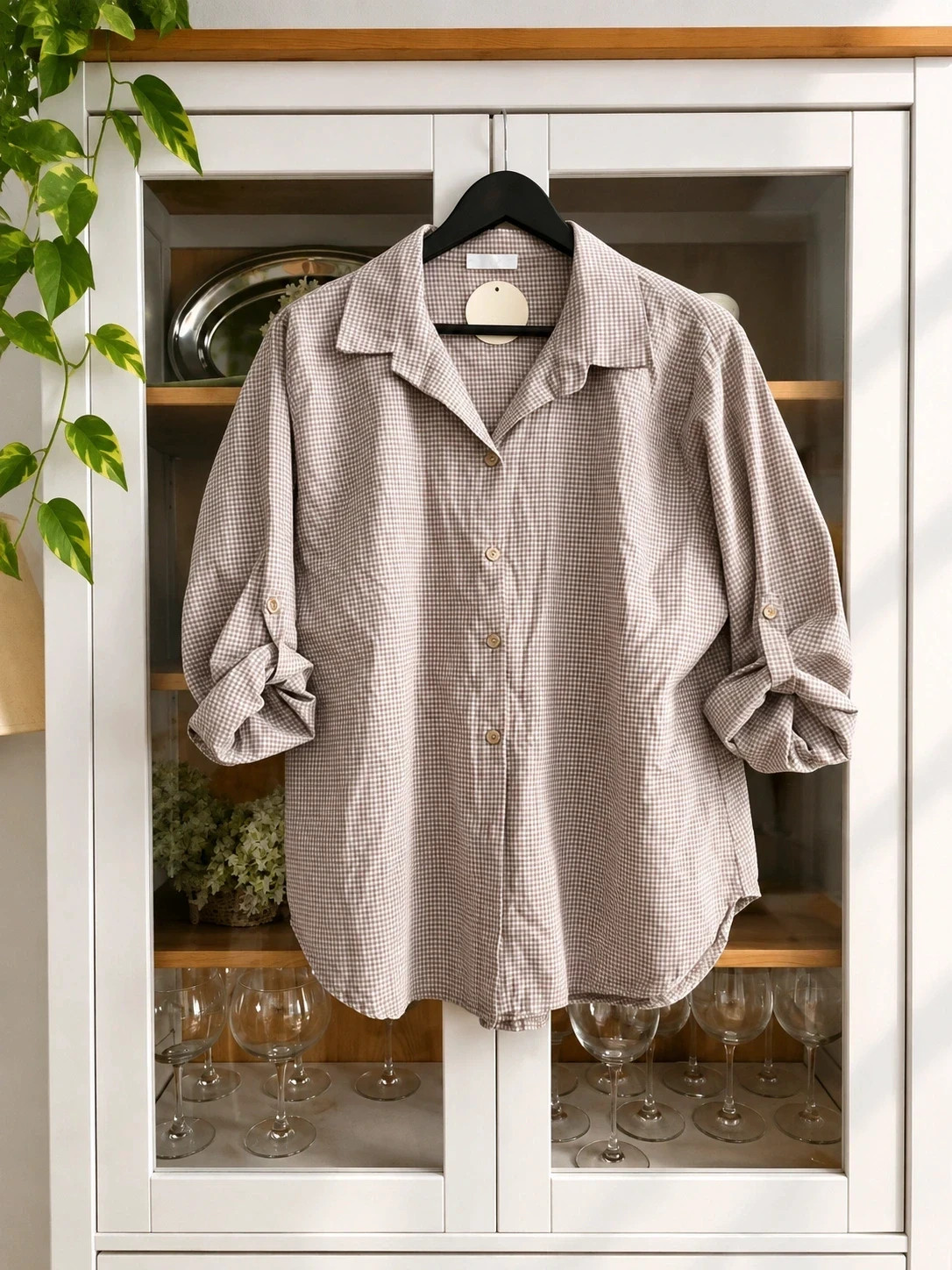 Chemise vichy/Camisa de cuadros vichy – M-Made in Italy – taille M / 38 / 10
