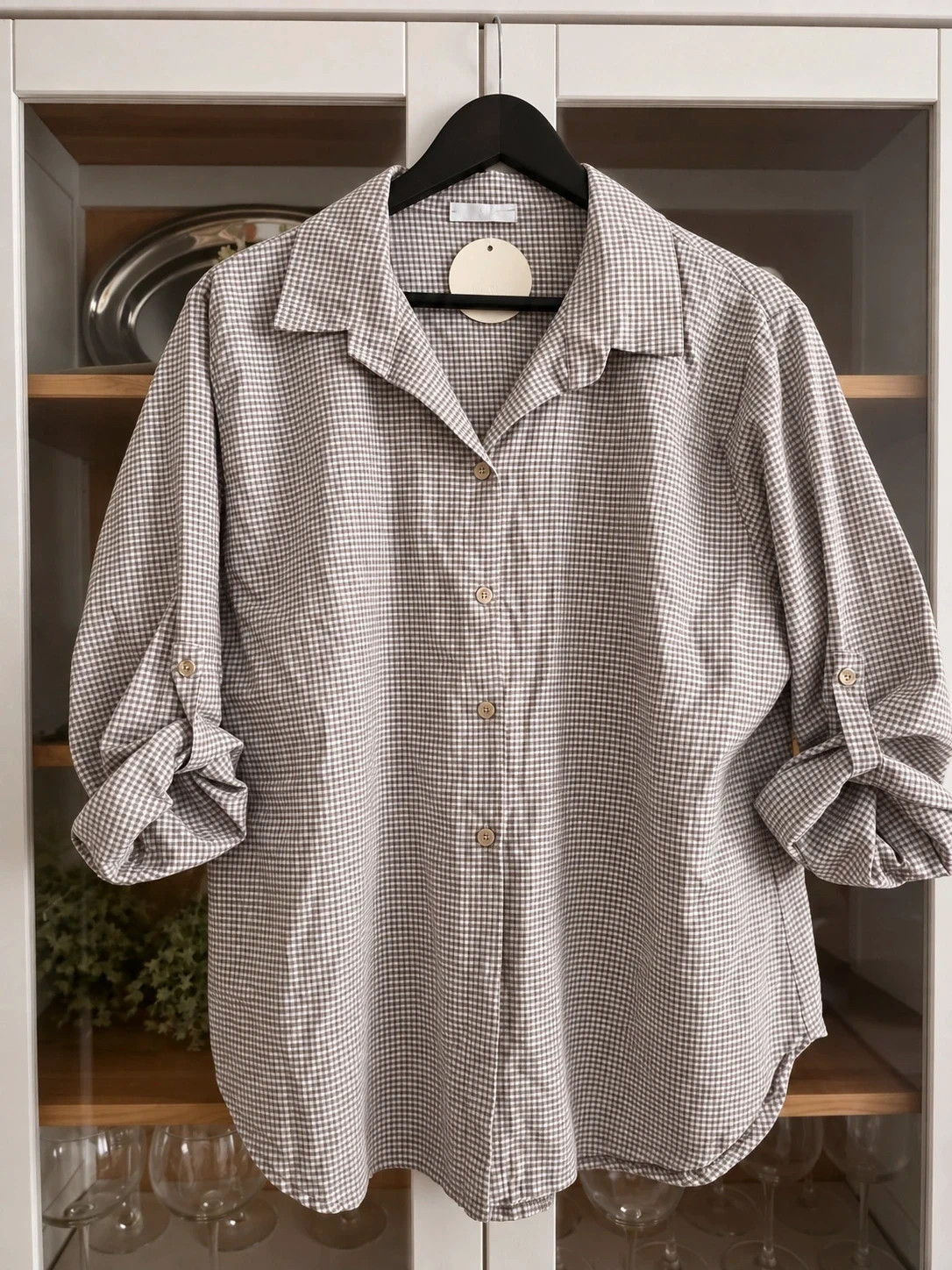 Chemise vichy/Camisa de cuadros vichy – M-Made in Italy – taille M / 38 / 10 2