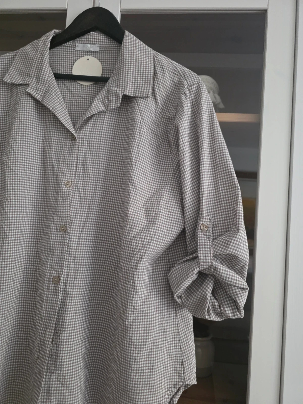 Chemise vichy/Camisa de cuadros vichy – M-Made in Italy – taille M / 38 / 10 4