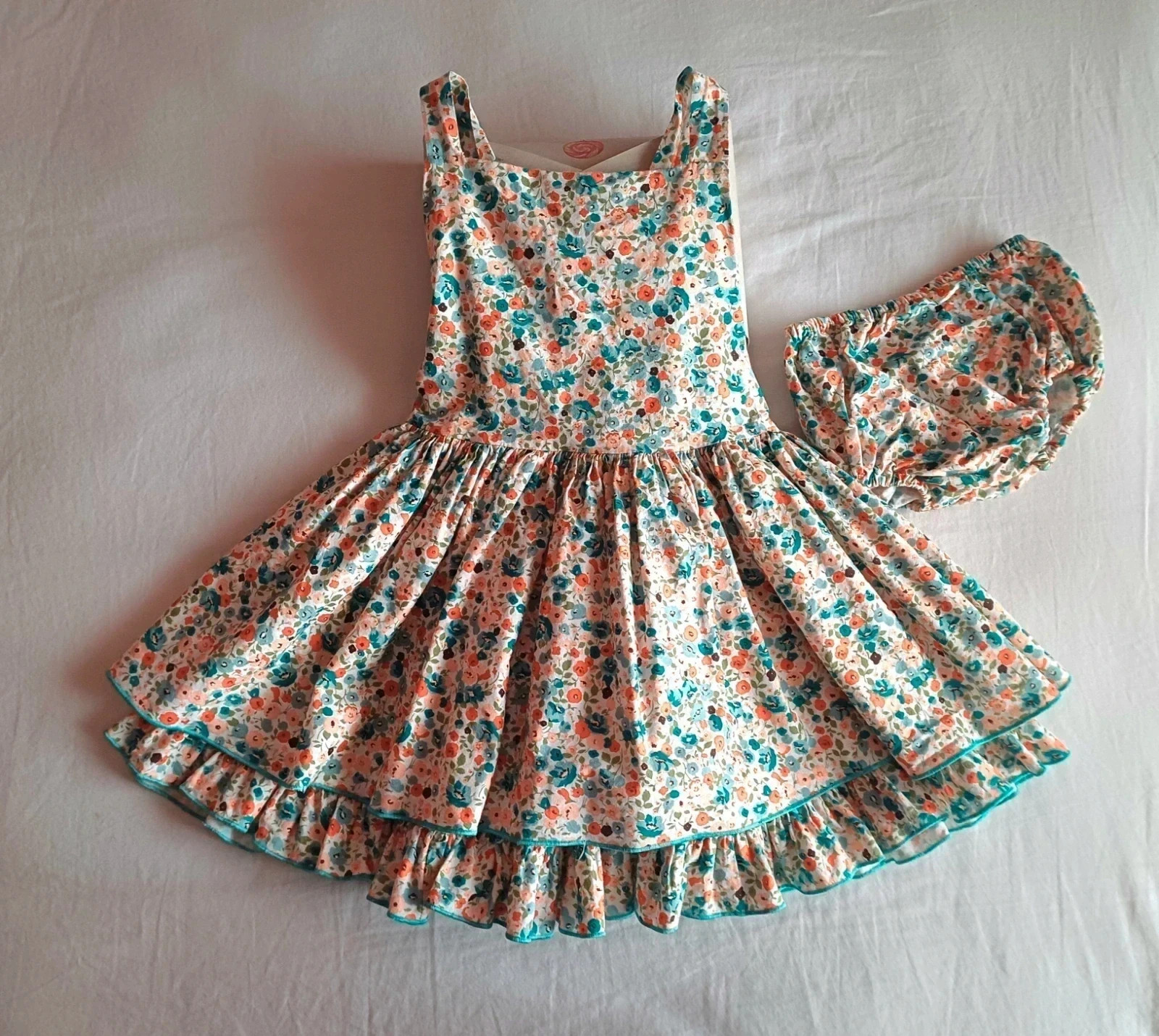 Vestido niña Lapeppa 6 años con estampado floral y braguita NUEVO 🌸 – Lapeppa – taille 6 ans / 116 cm