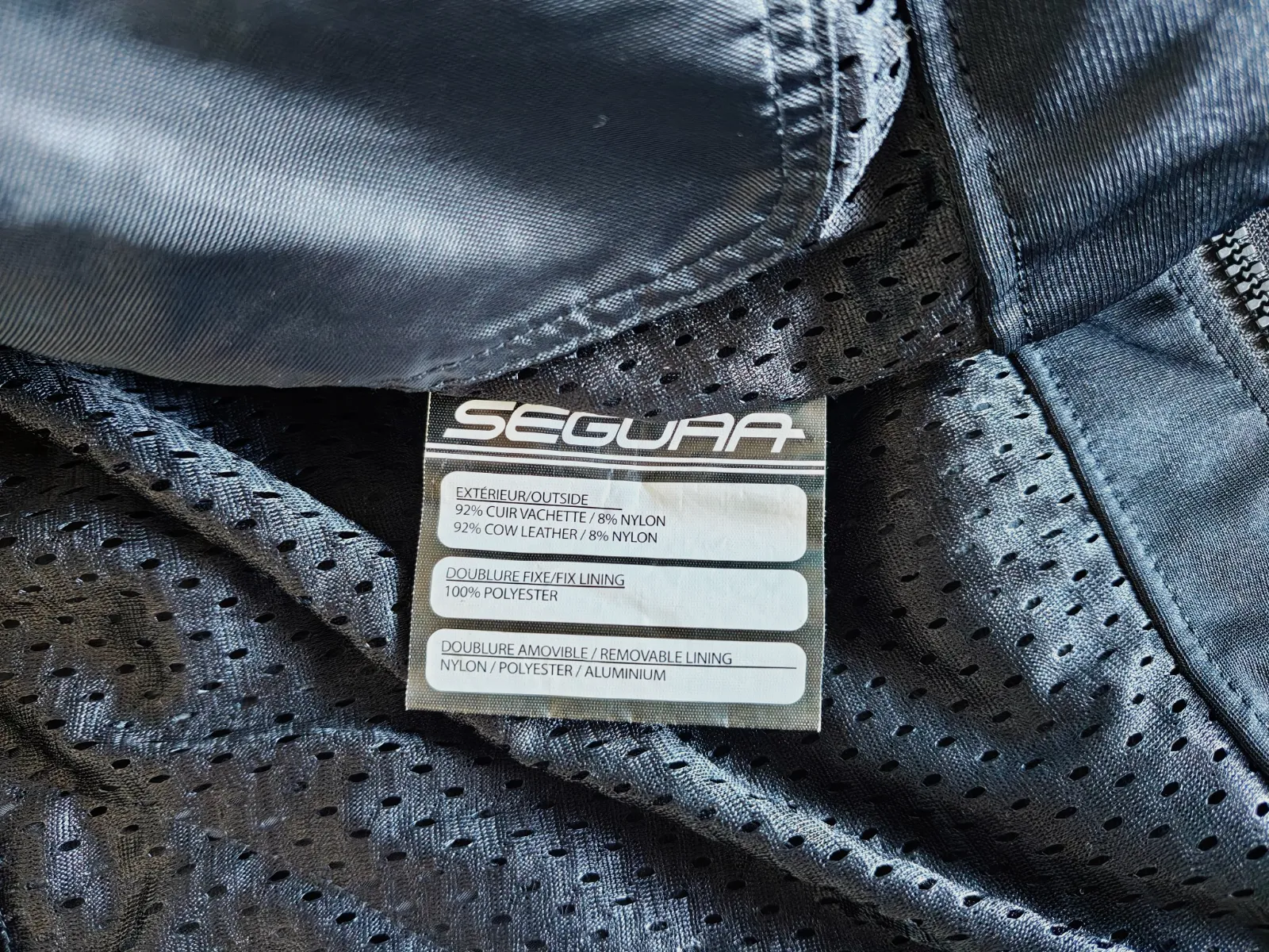Blouson moto vintage homme segura en cuir avec doublure et des protections XXL  – Segura – taille XXL 9