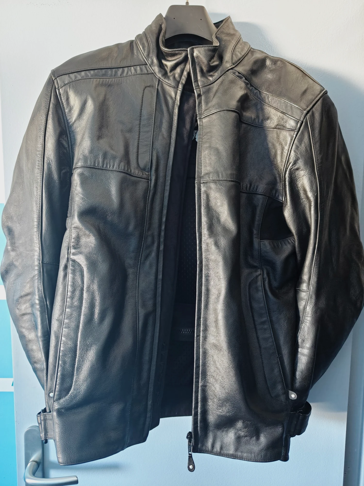 Blouson moto vintage homme segura en cuir avec doublure et des protections XXL
