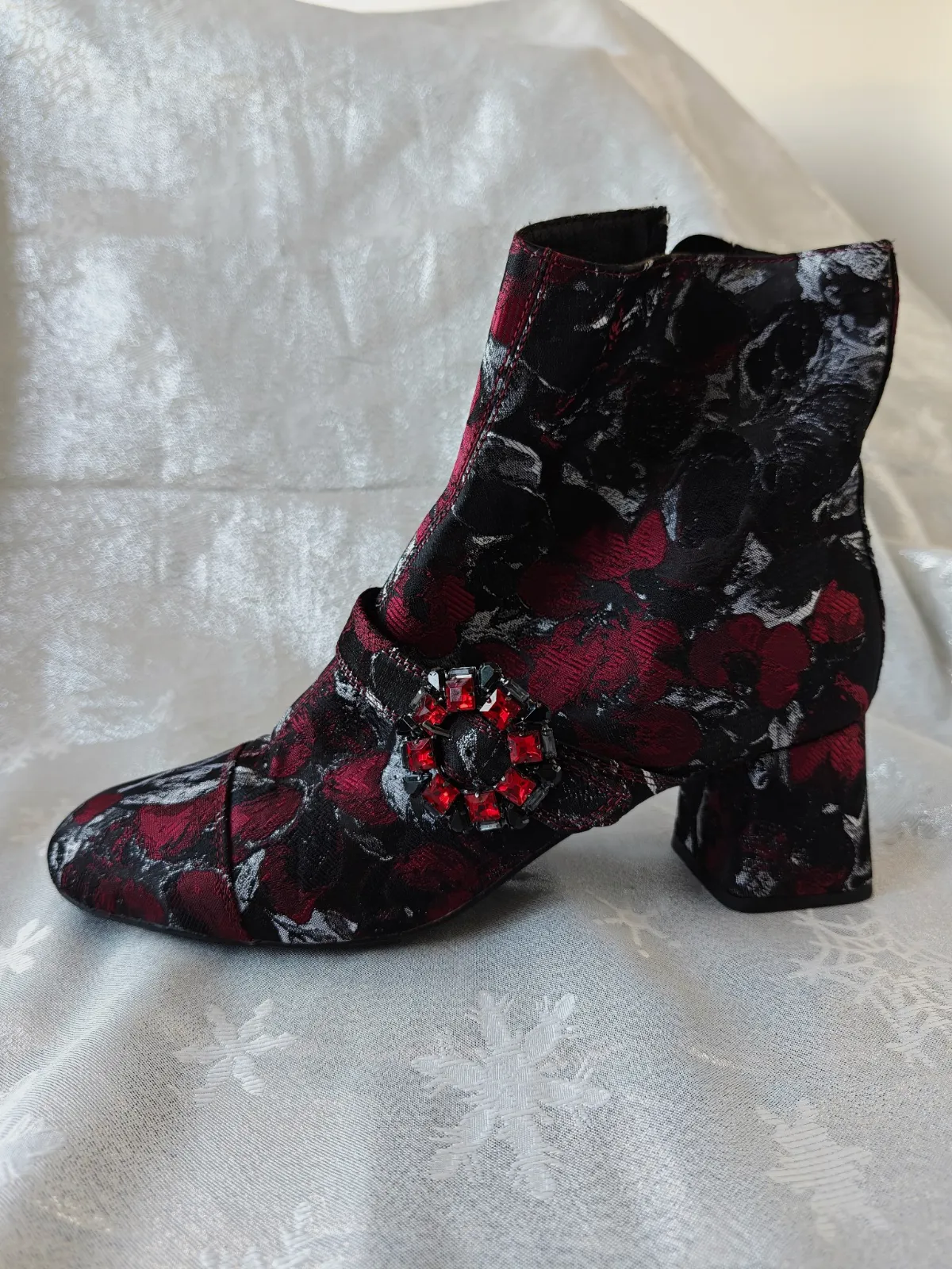 Bottine femme Geox saylise 39 motif floral talons a bloc  – Geox – taille EU 39 3