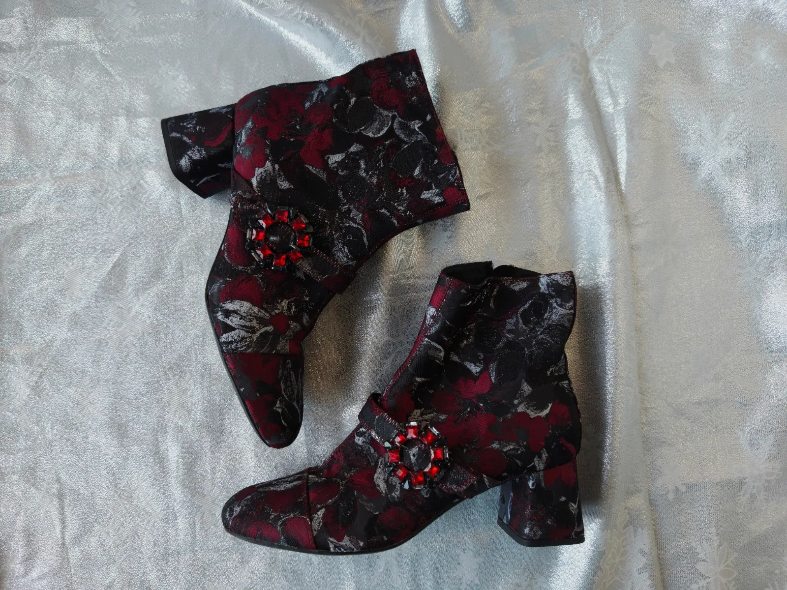 Bottine femme Geox saylise 39 motif floral talons a bloc  – Geox – taille EU 39 7
