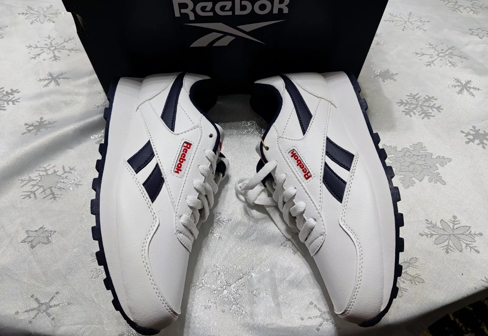 Baskets Reebok Classic Leather blanches et bleues 36.5  – Reebok – taille EU 36 5