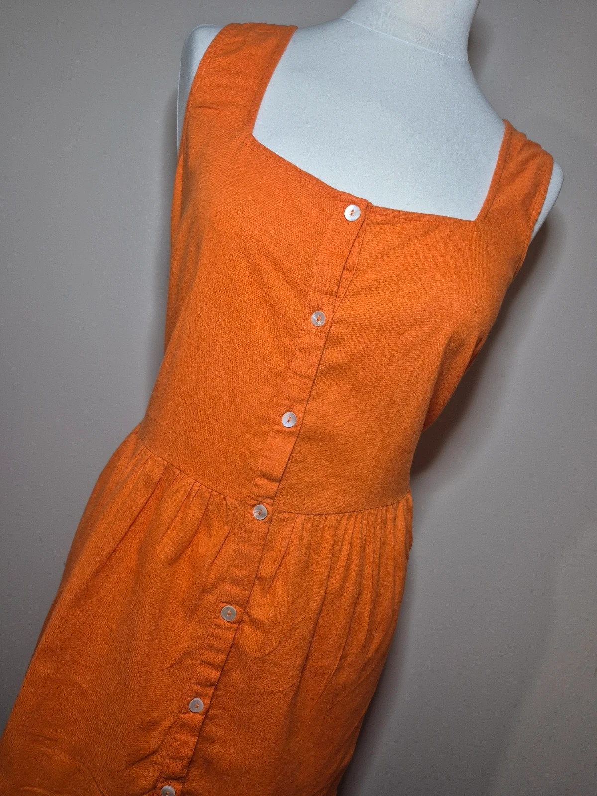 Robe orange lin coton Bel and Bo taille 44 – Bel&Bo – taille XL / 42 / 14