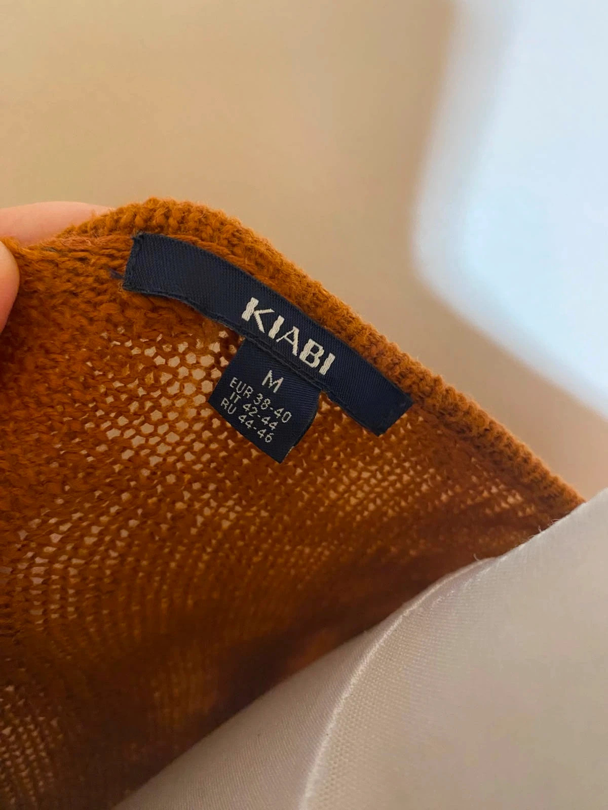 Gilet long ouvert marron rouille avec franges Kiabi taille M – Kiabi – taille M / 38 / 10 3