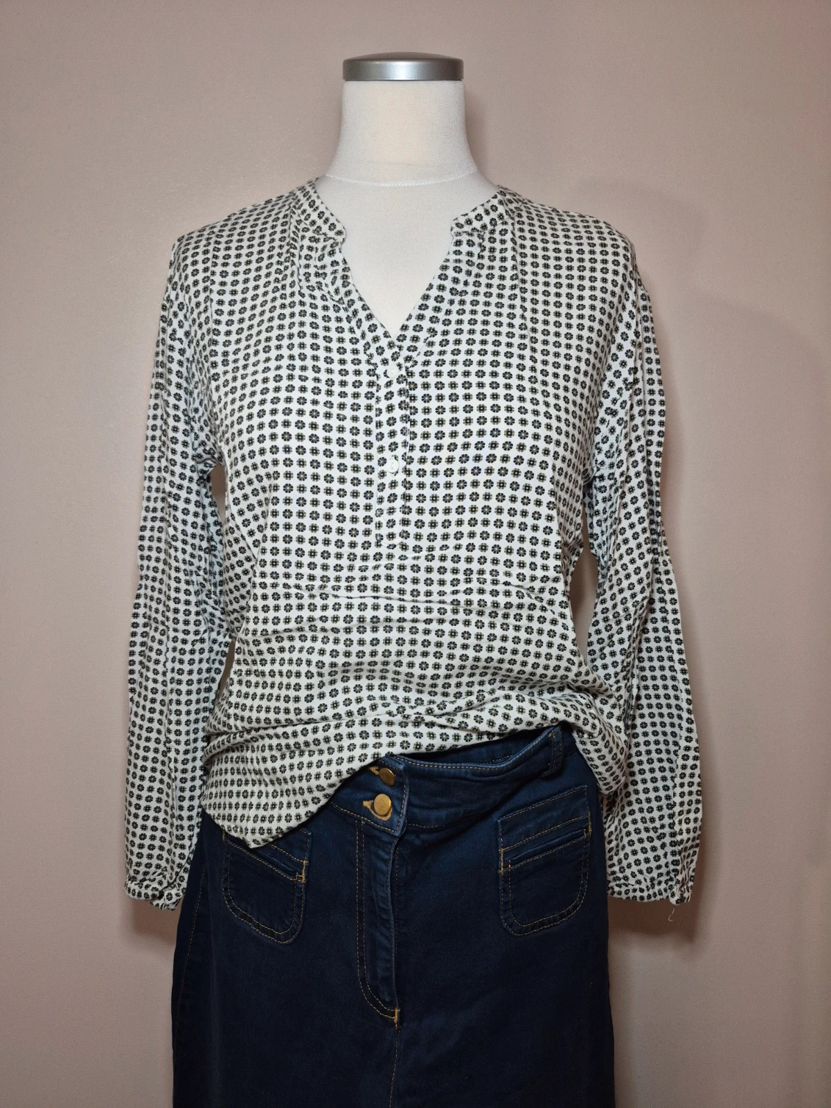 Blouse Yessica motif fleuri manches longues – Yessica – taille S / 36 / 8 2
