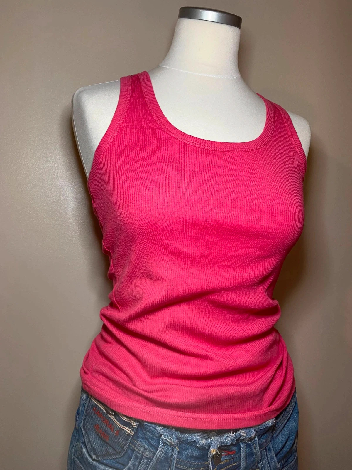 Debardeur rose fuchsia a dos en dentelle S – Tendance – taille S / 36 / 8 2