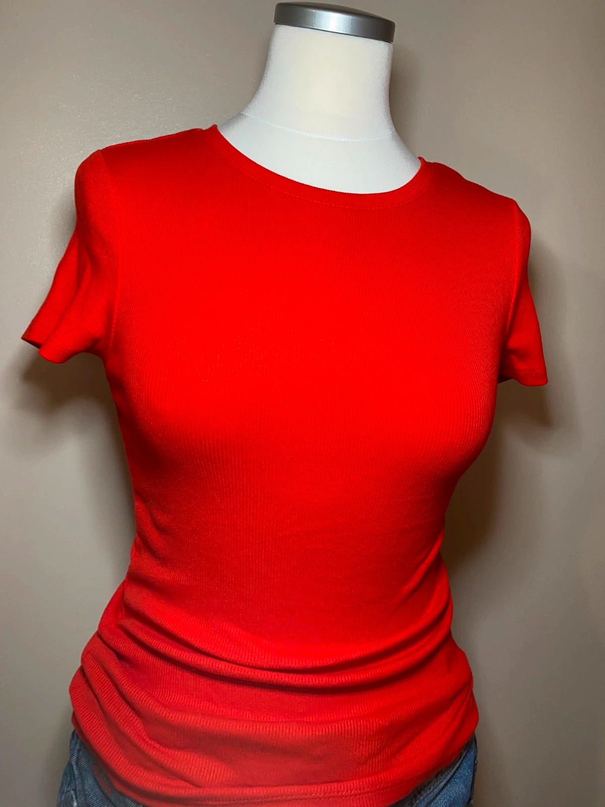 Tshirt cotele rouge vif ajusté FSBN Sister taille XS – FB Sister – taille XS / 34 / 6 2