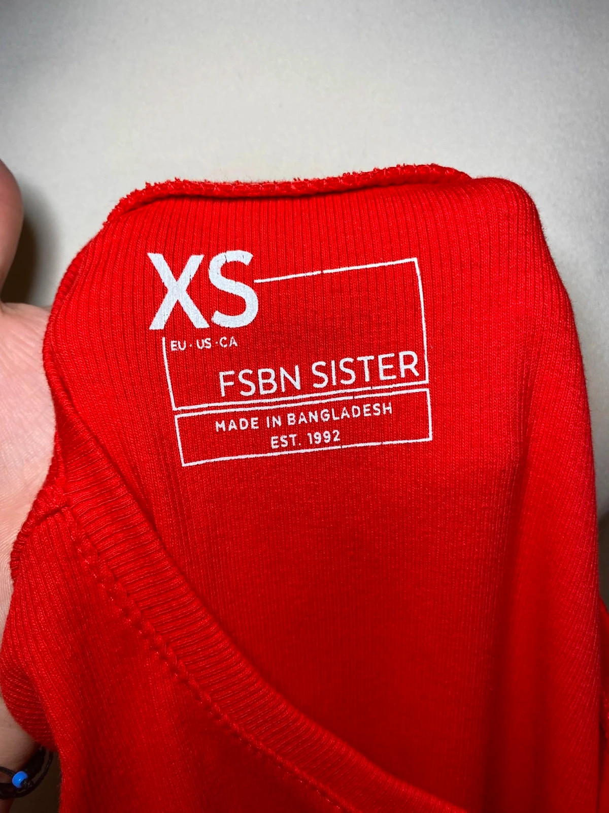 Tshirt cotele rouge vif ajusté FSBN Sister taille XS – FB Sister – taille XS / 34 / 6 3
