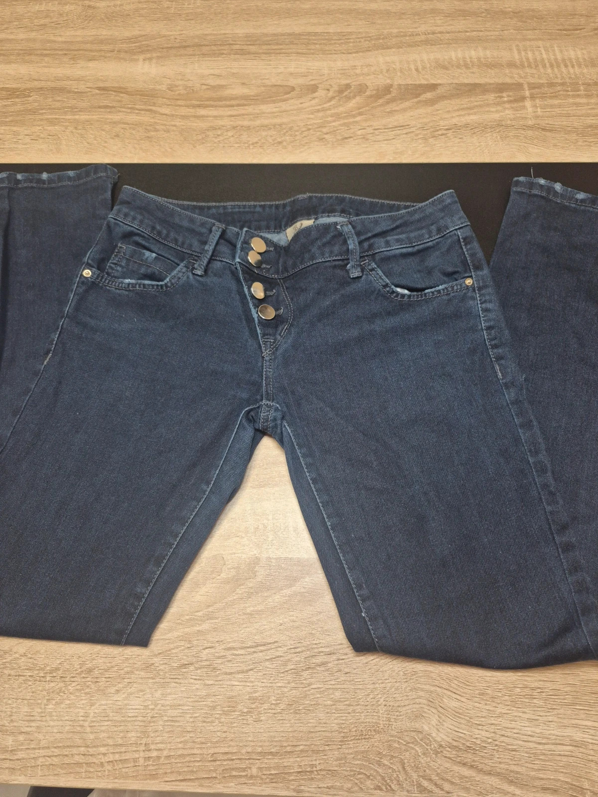 Jean Rinascimento slim bleu brut fermeture a boutons taille basse – Rinascimento – taille S / 36 / 8 2