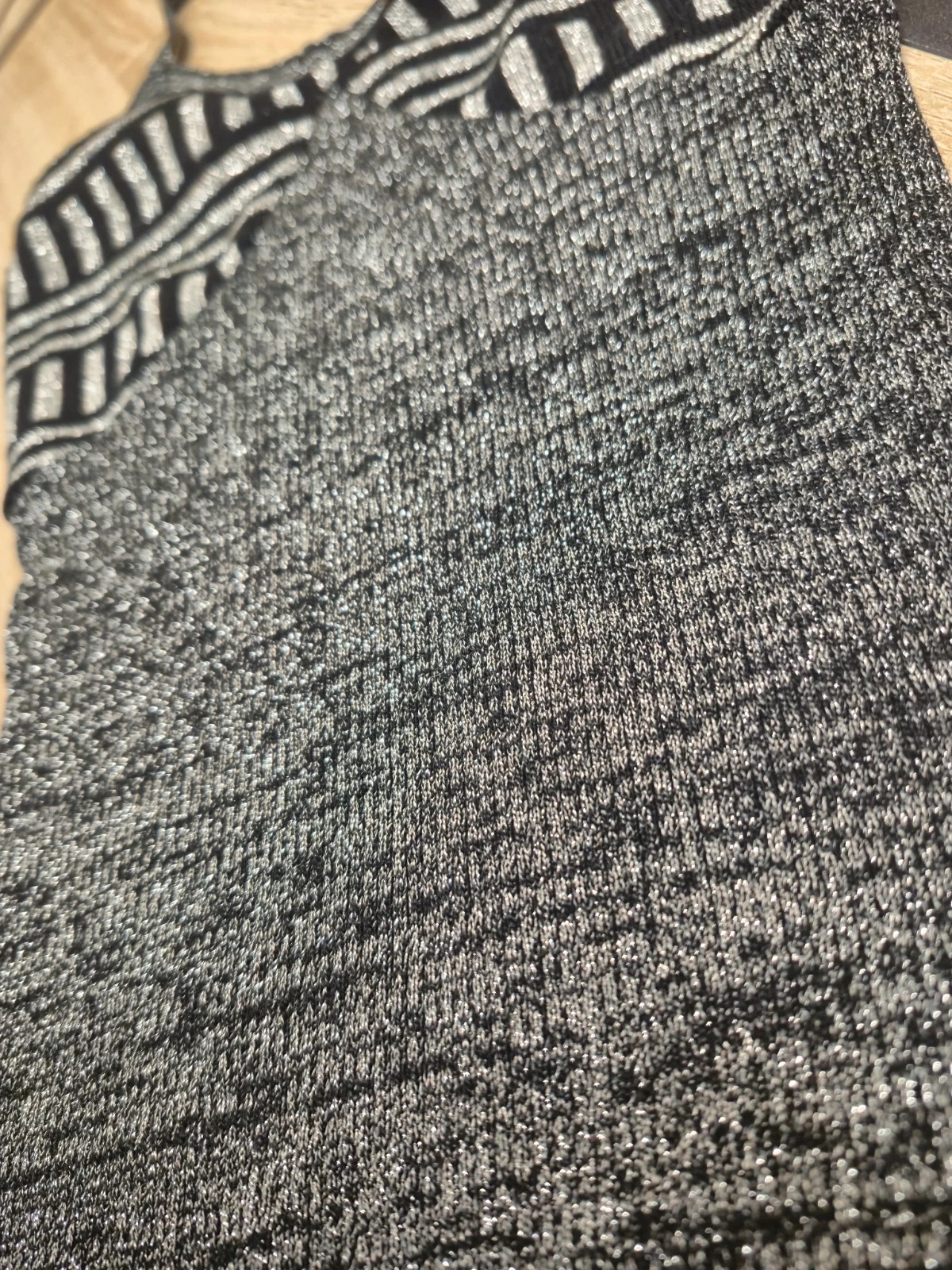 Haut sans manche gris pailleté taille S parfait état – Vintage Dressing – taille S / 36 / 8 2