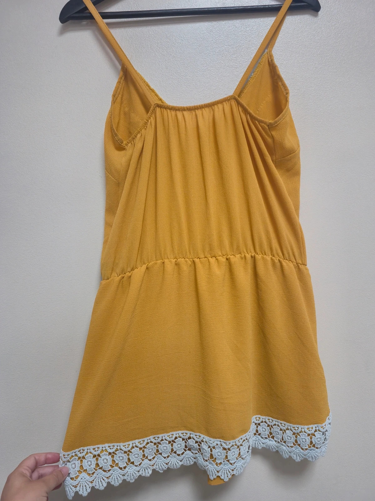 Combishort moutarde à dentelle S/M – Tendance – taille M / 38 / 10 4