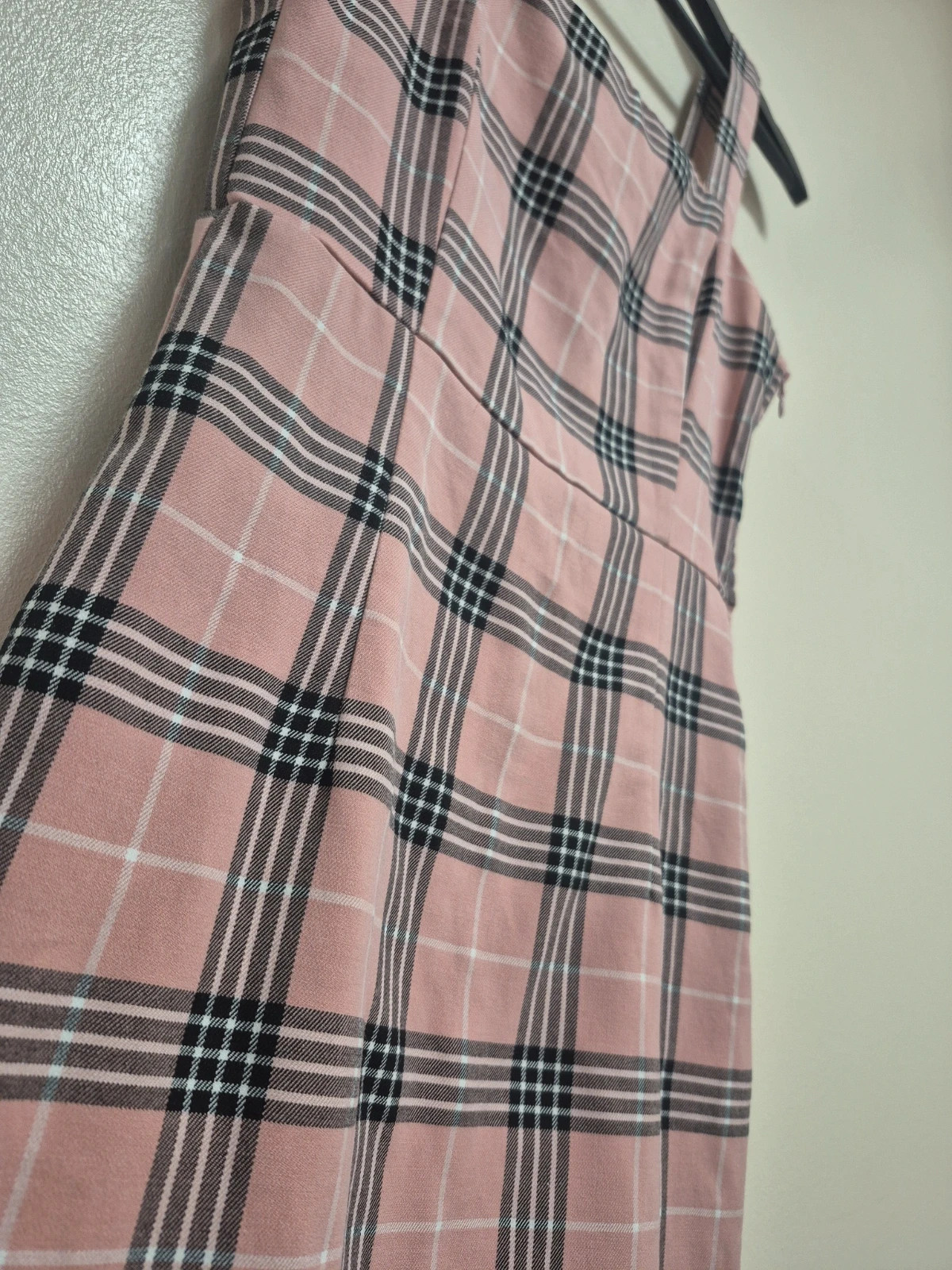 Robe rose poudré à carreaux H&M - taille 34 (XS) - état impeccable – Divided – taille XS / 34 / 6 2