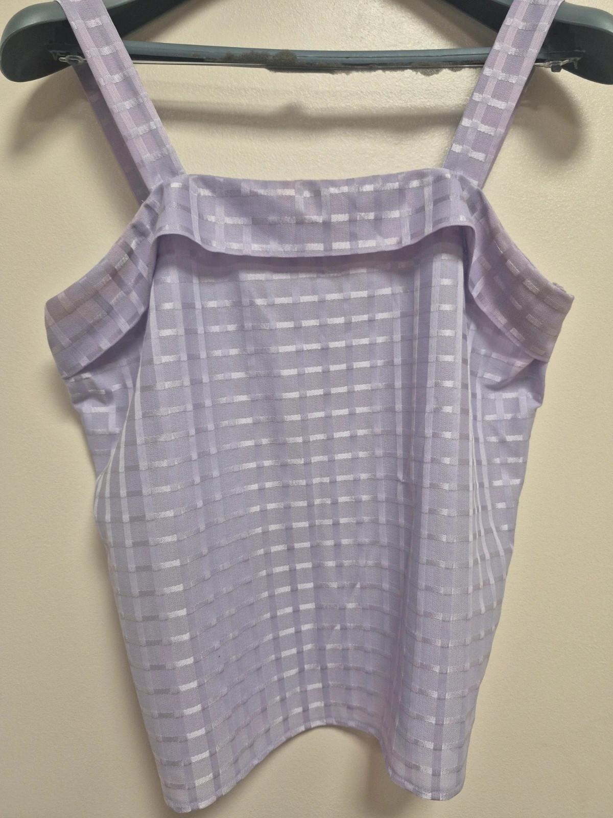 Top à bretelles lilas effet quadrillé - Taille 42 – Vintage Dressing – taille XL / 42 / 14 2