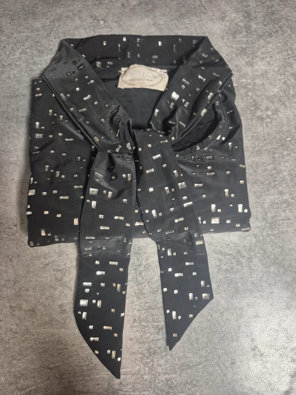 Haut nœud cou taille S/M noir or – Adda – taille M / 38 / 10