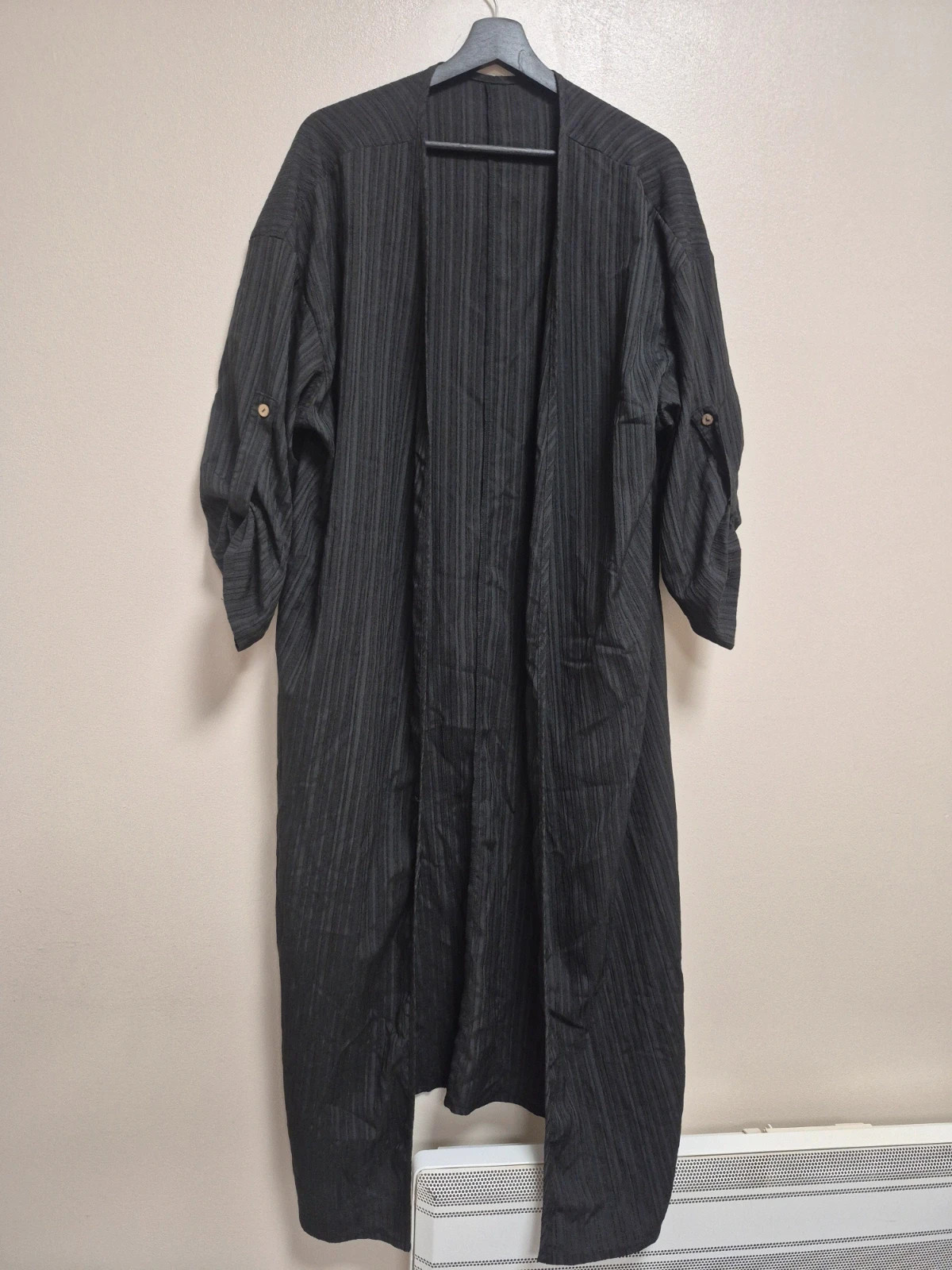 Kimono long noir raye – Shein – taille XXL / 44 / 16