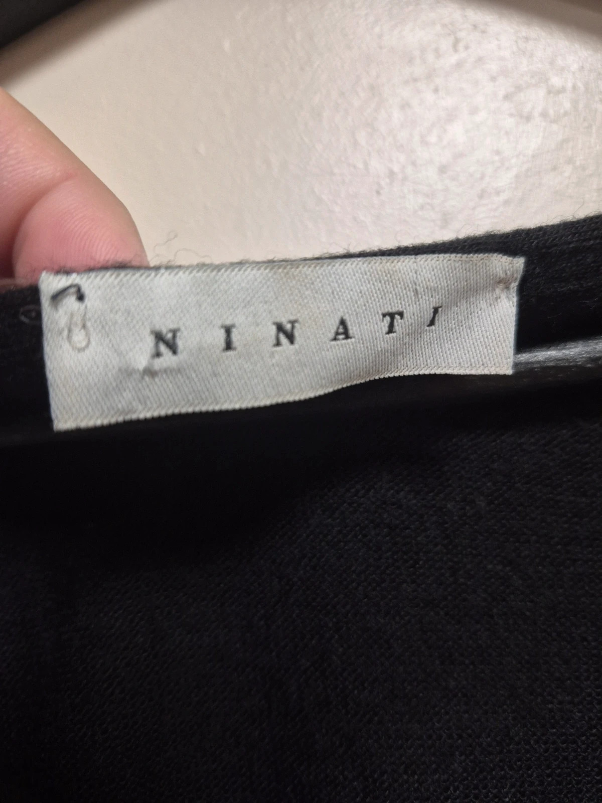 Robe tunique noire manches longues col V – Ninati – taille M / 38 / 10 3