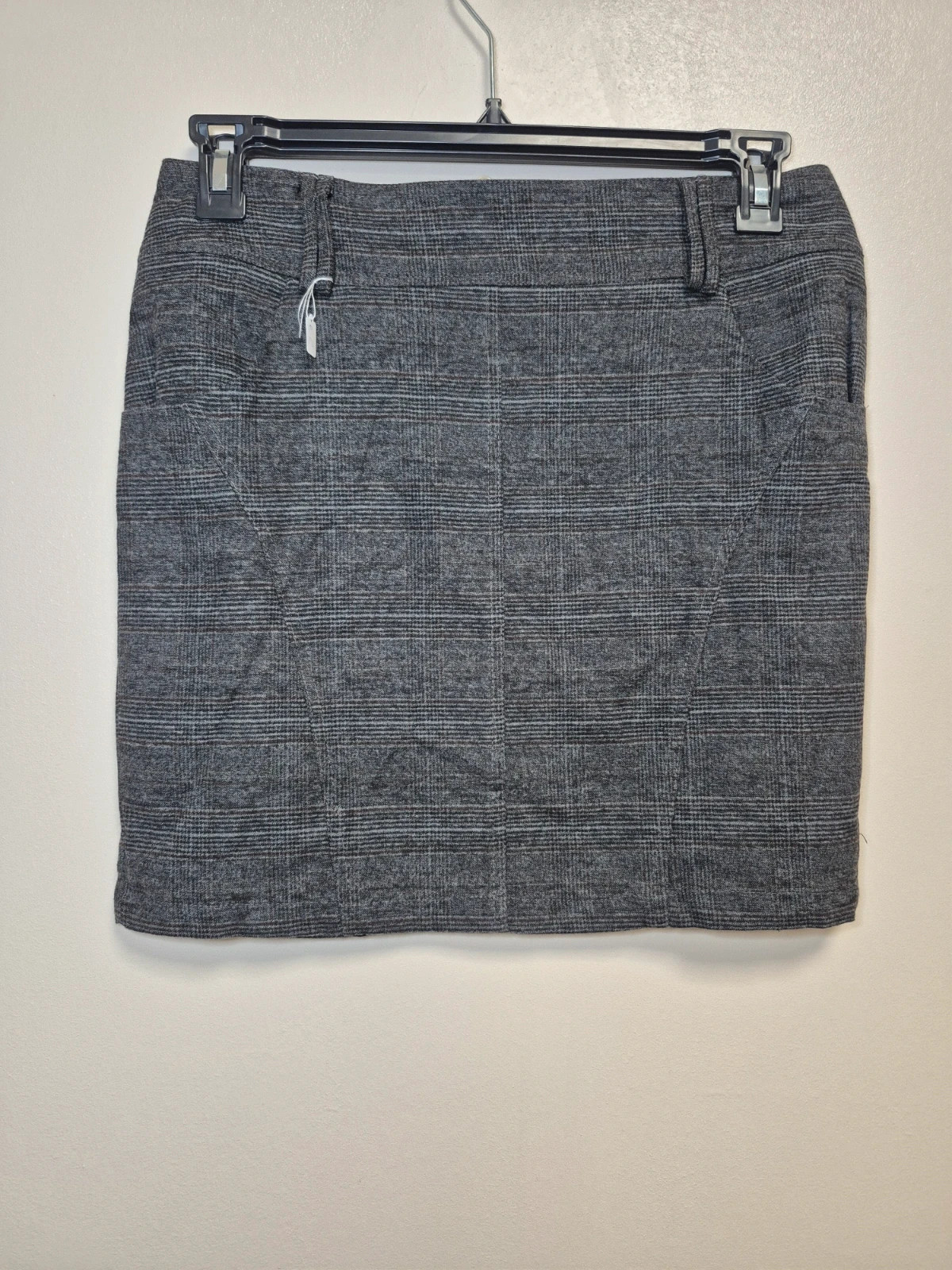 Jupe droite Liberty Island tweed gris carreaux taille 40 – Liberty Island – taille L / 40 / 12