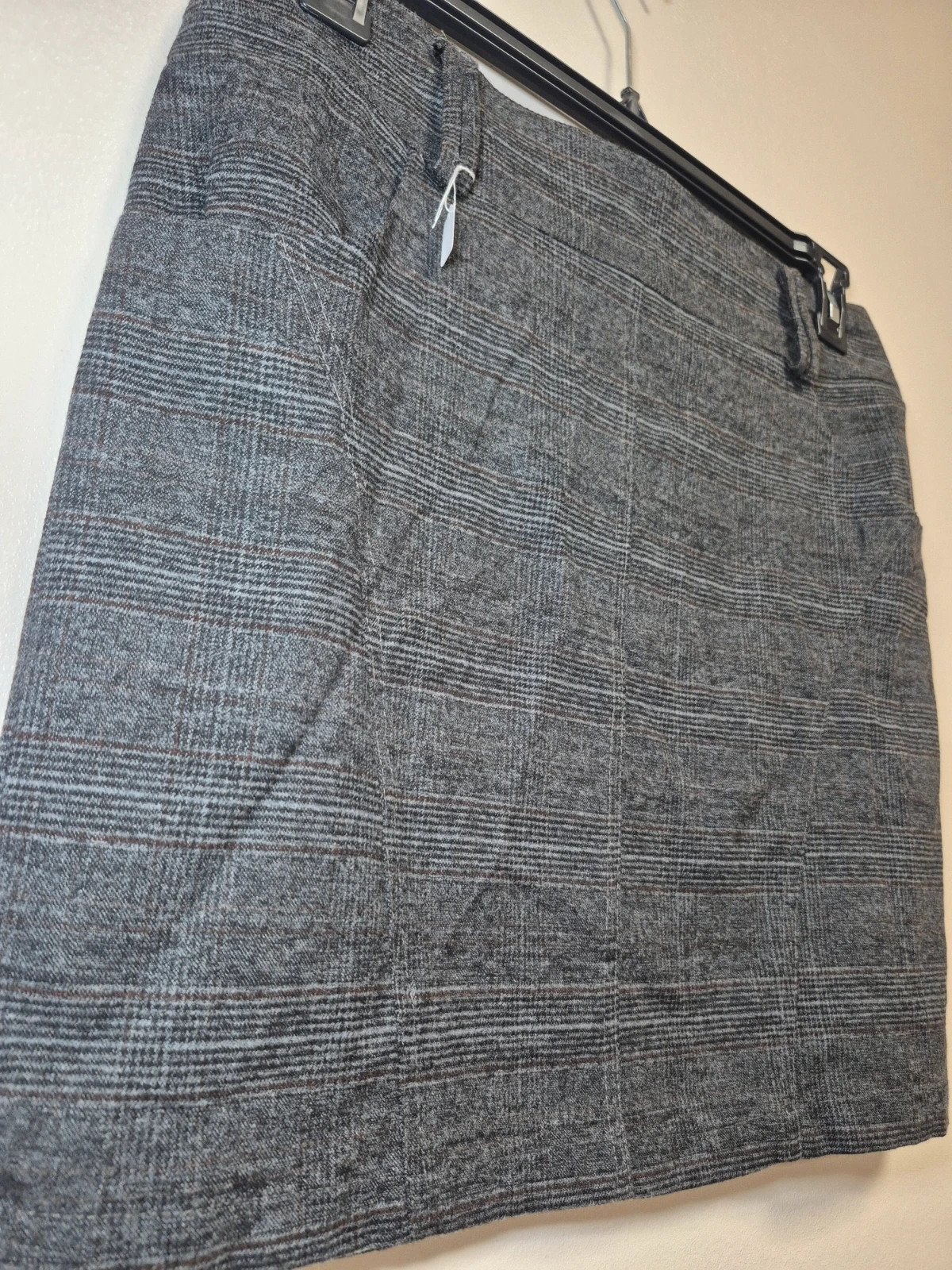Jupe droite Liberty Island tweed gris carreaux taille 40 – Liberty Island – taille L / 40 / 12 2