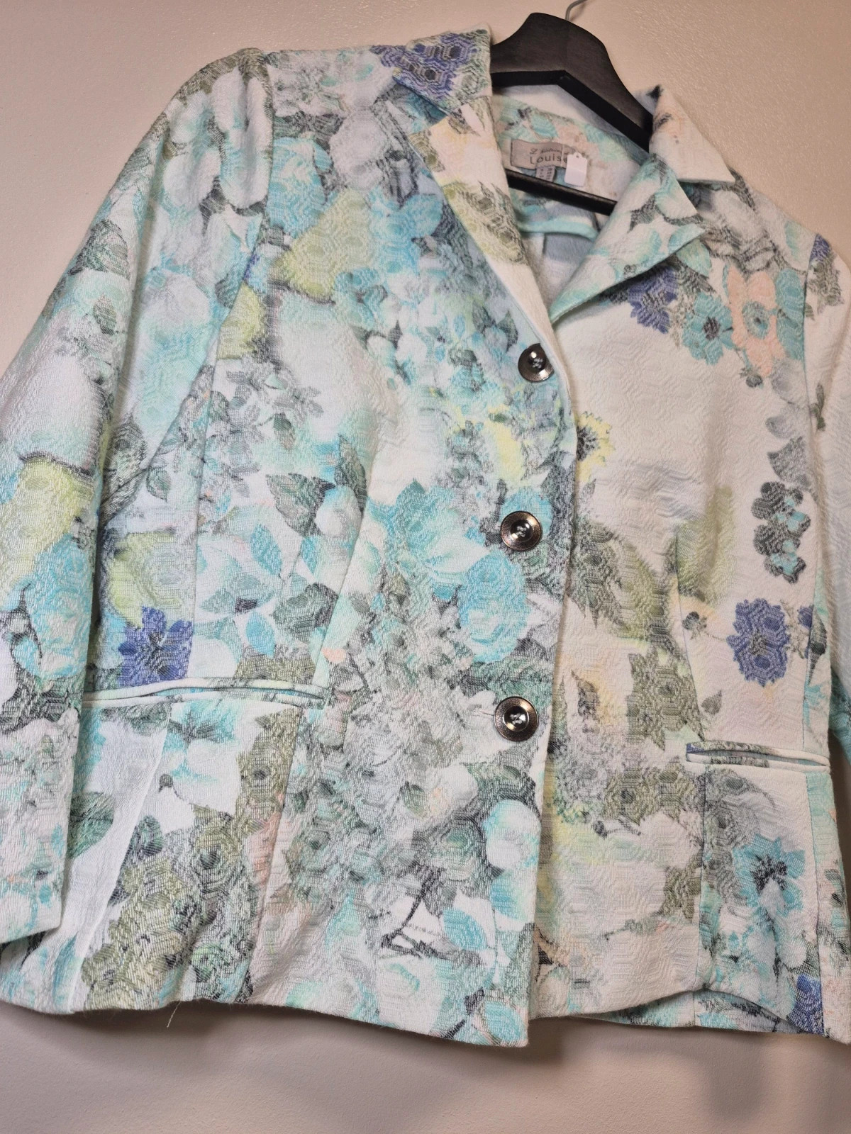 Veste blazer L Histoire de Louise imprime floral bleu vert taille 40 – l'histoire de louise – taille L / 40 / 12 3