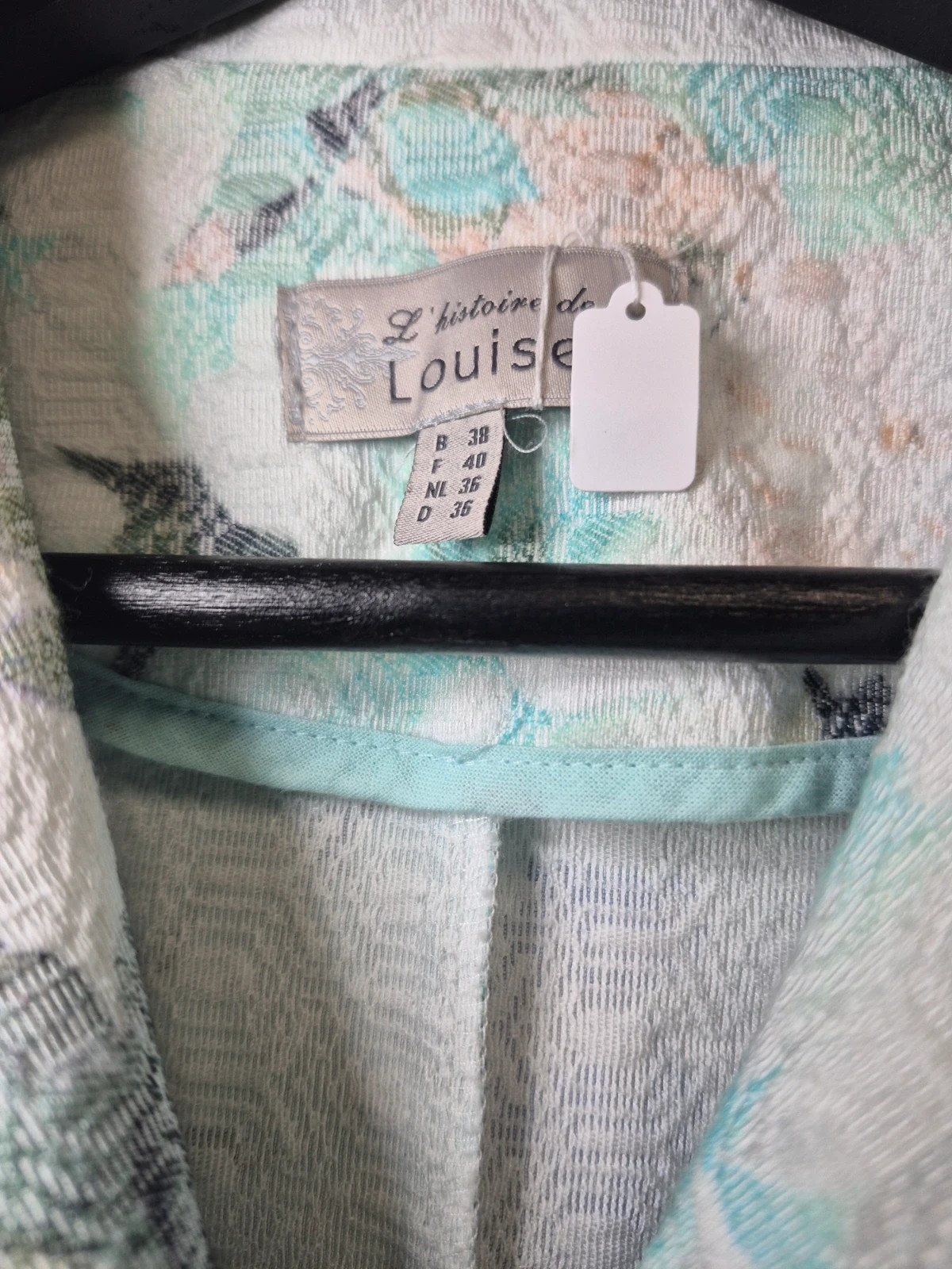 Veste blazer L Histoire de Louise imprime floral bleu vert taille 40 – l'histoire de louise – taille L / 40 / 12 4