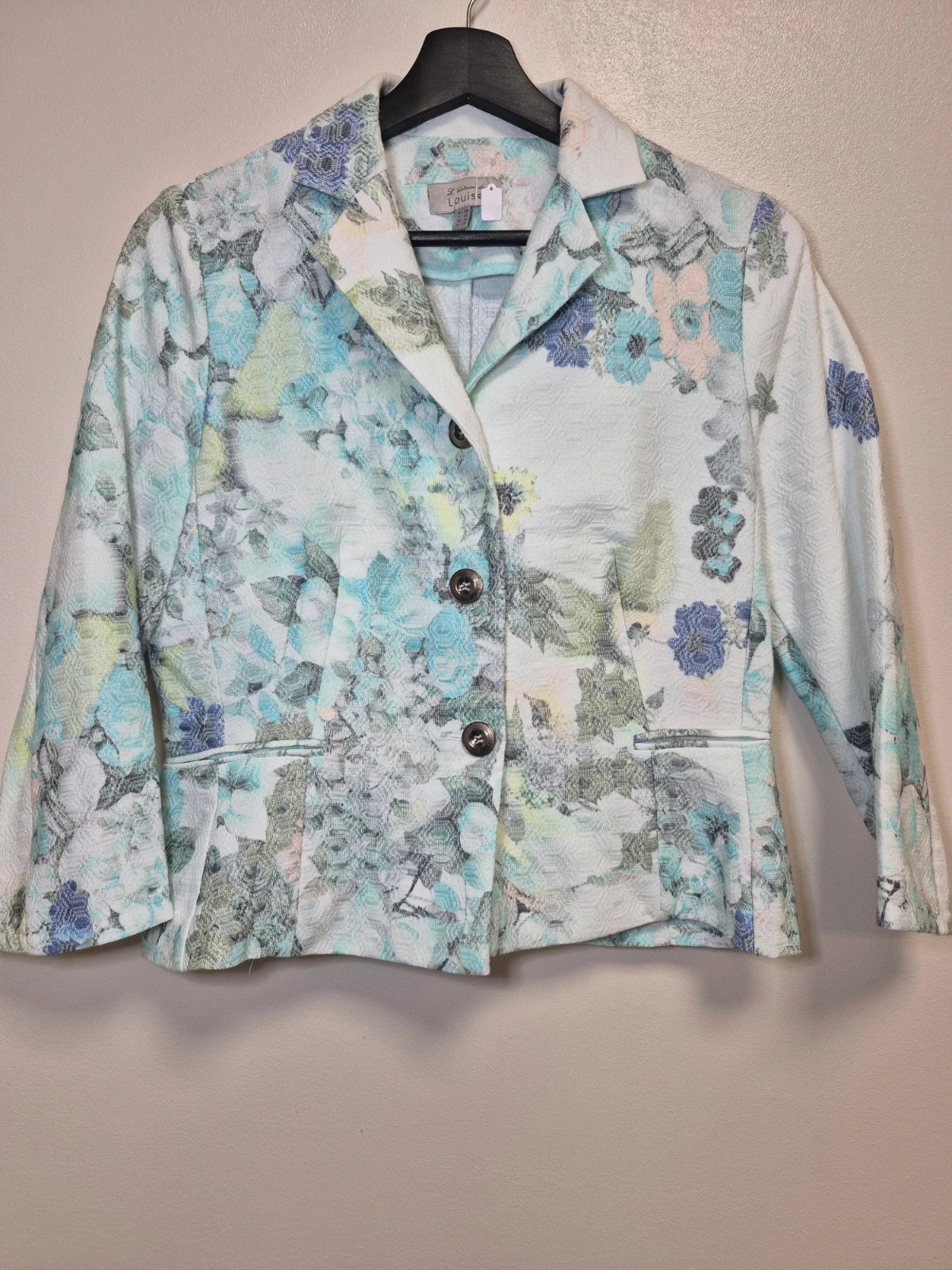Veste blazer L Histoire de Louise imprime floral bleu vert taille 40 – l'histoire de louise – taille L / 40 / 12 2