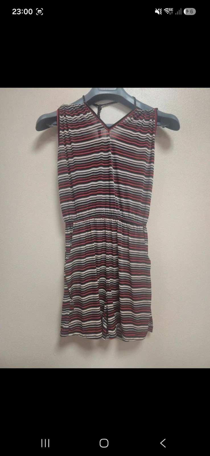 Combishort noir rouge et blanc rayé taille L – Tendance – taille L / 40 / 12 2