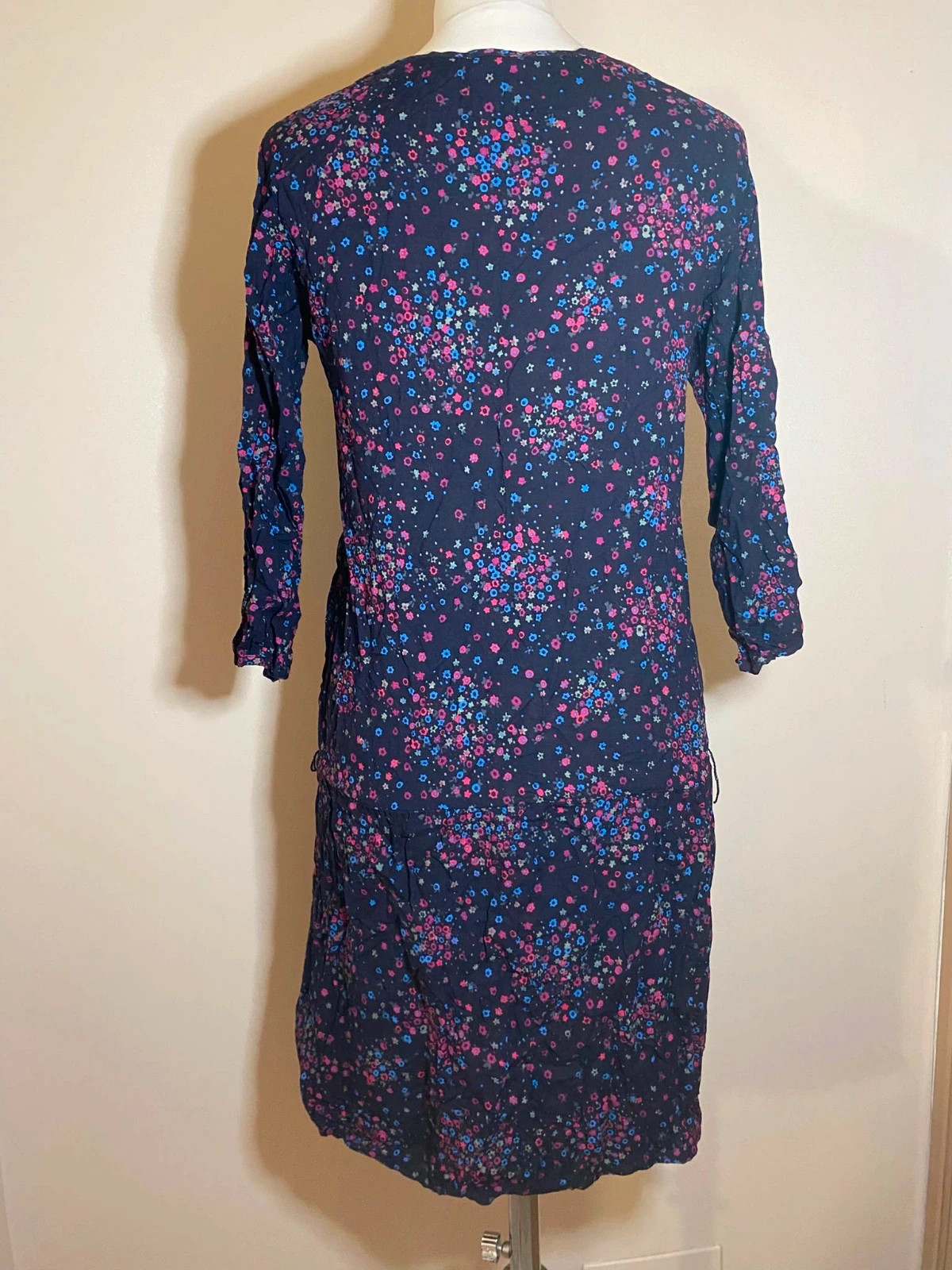 Robe courte imprime floral bleu marine et rose Kwoman – K Woman – taille XL / 42 / 14 2