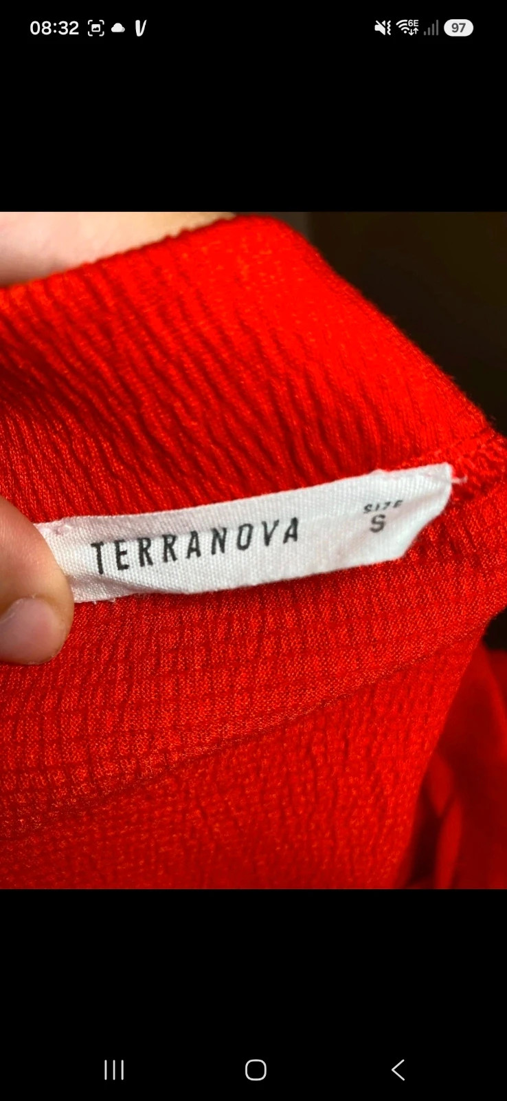 Jupe évasée rouge ceinture nouée Terranova taille S – Terranova – taille S / 36 / 8 4