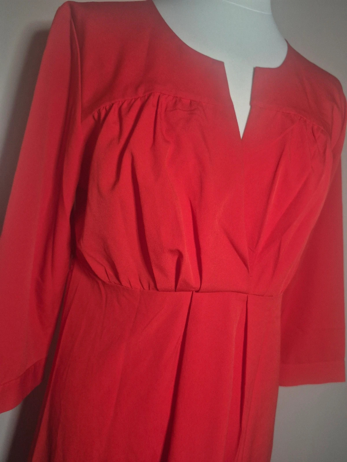 Robe rouge H&M manches 3/4 taille 42 – H&M – taille L / 40 / 12 4