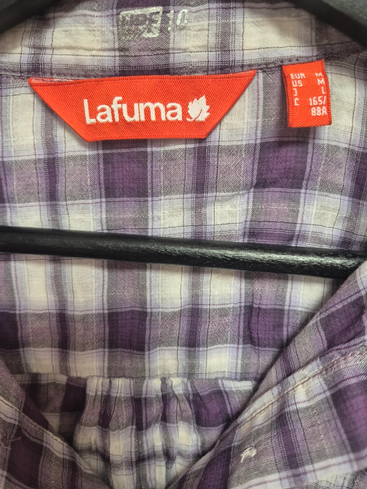 Chemisier Lafuma violet à carreaux M – Lafuma – taille M / 38 / 10 2