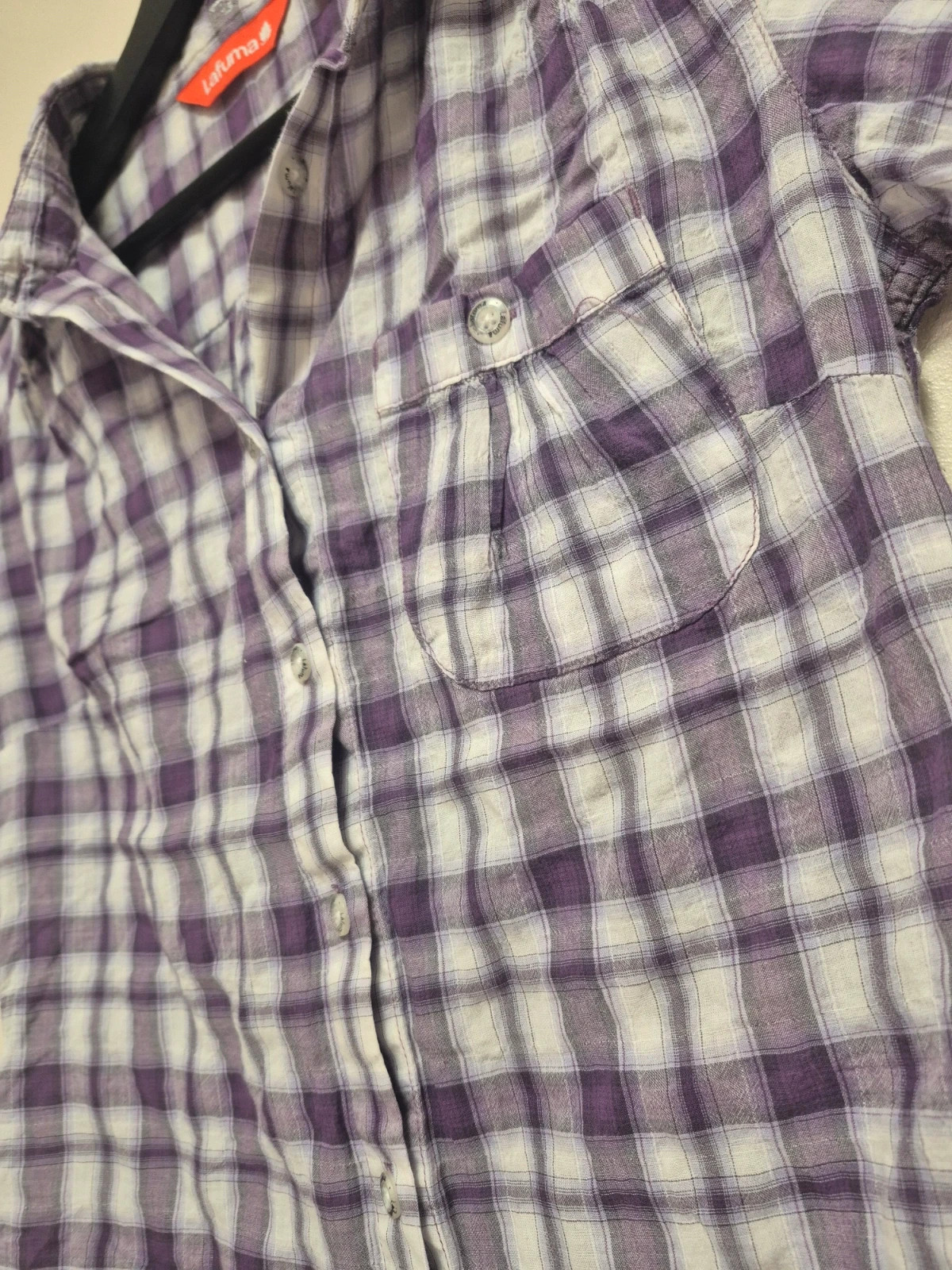 Chemisier Lafuma violet à carreaux M – Lafuma – taille M / 38 / 10 4
