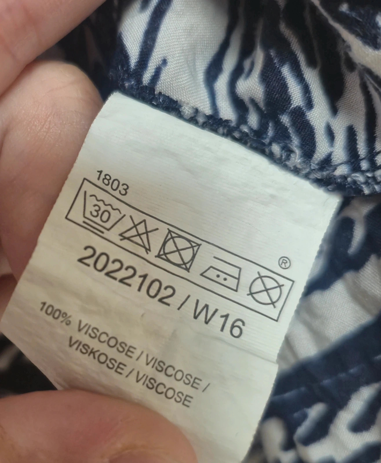 Blouse - tunique fluide motifs ethnique bleu marine et blanc taille 44 – pas de marque – taille XL / 42 / 14 4