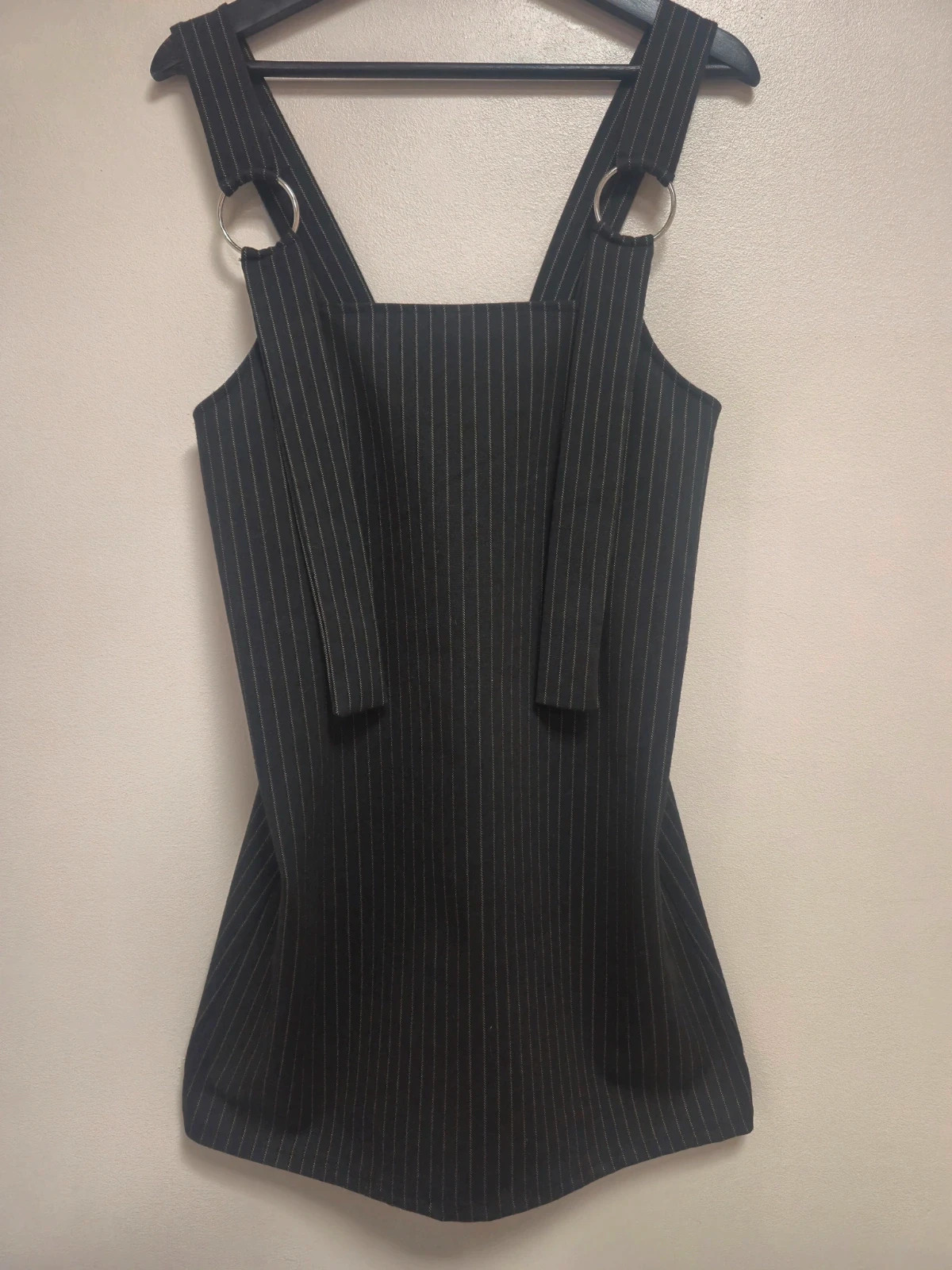 Robe chasuble noir à rayures taille M – Pull & Bear – taille M / 38 / 10 2
