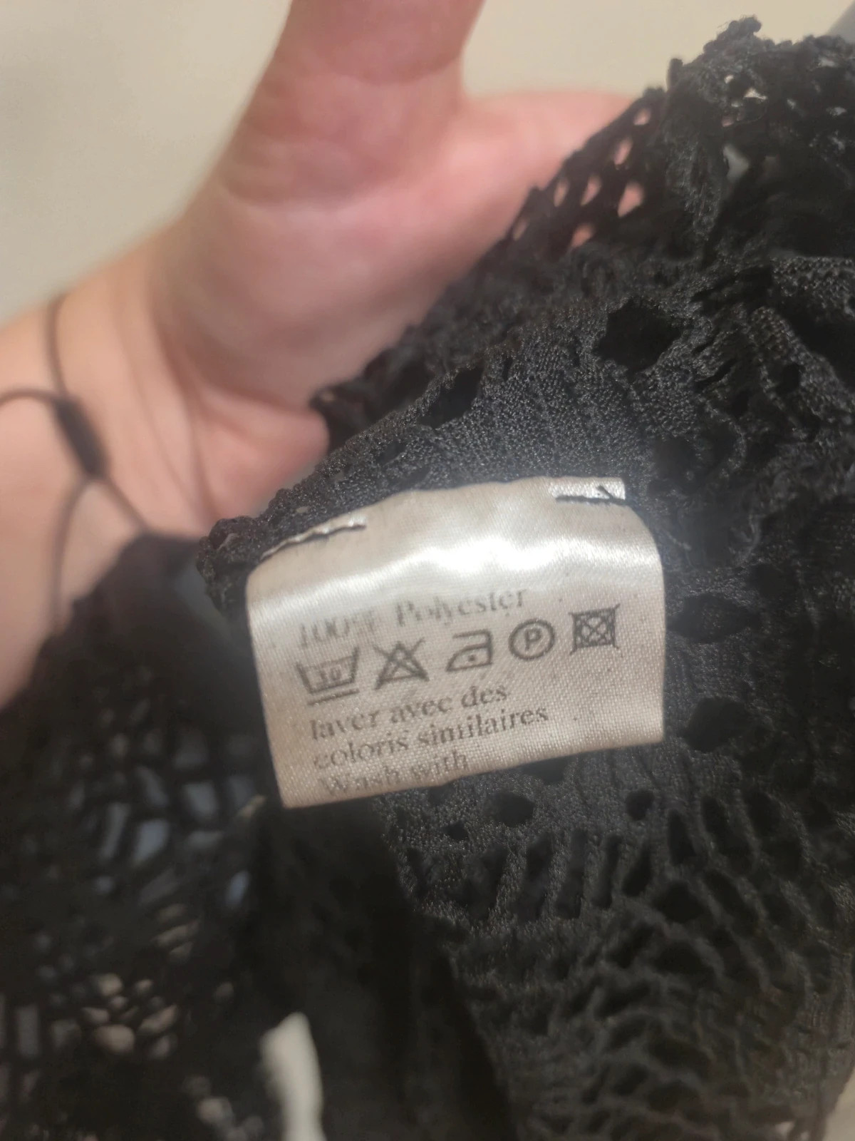 Haut dentelle noir transparent taille 42 – Tendance – taille XL / 42 / 14 3
