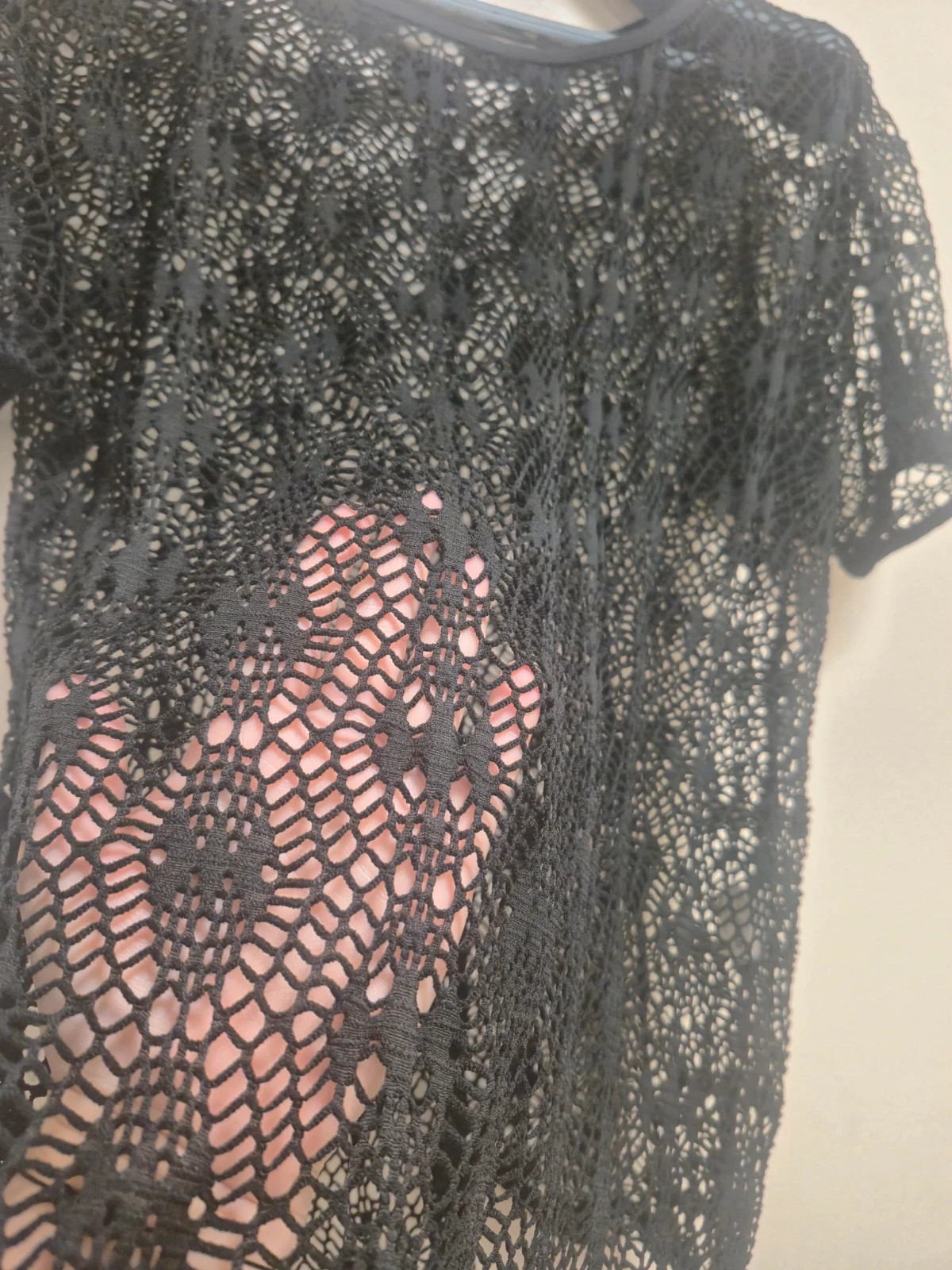 Haut dentelle noir transparent taille 42 – Tendance – taille XL / 42 / 14 2