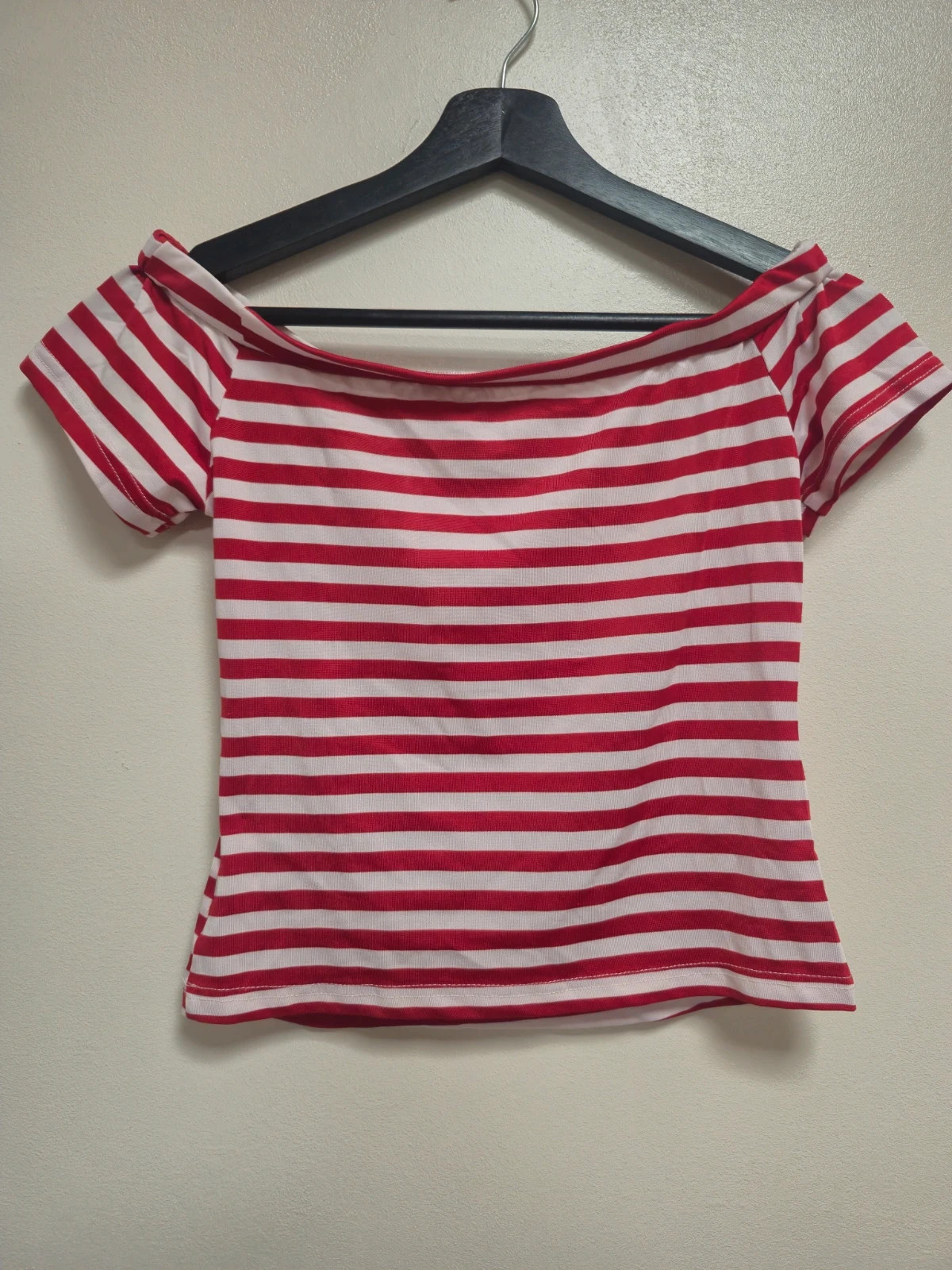 Top marinière rouge et blanc Shein - Taille 36