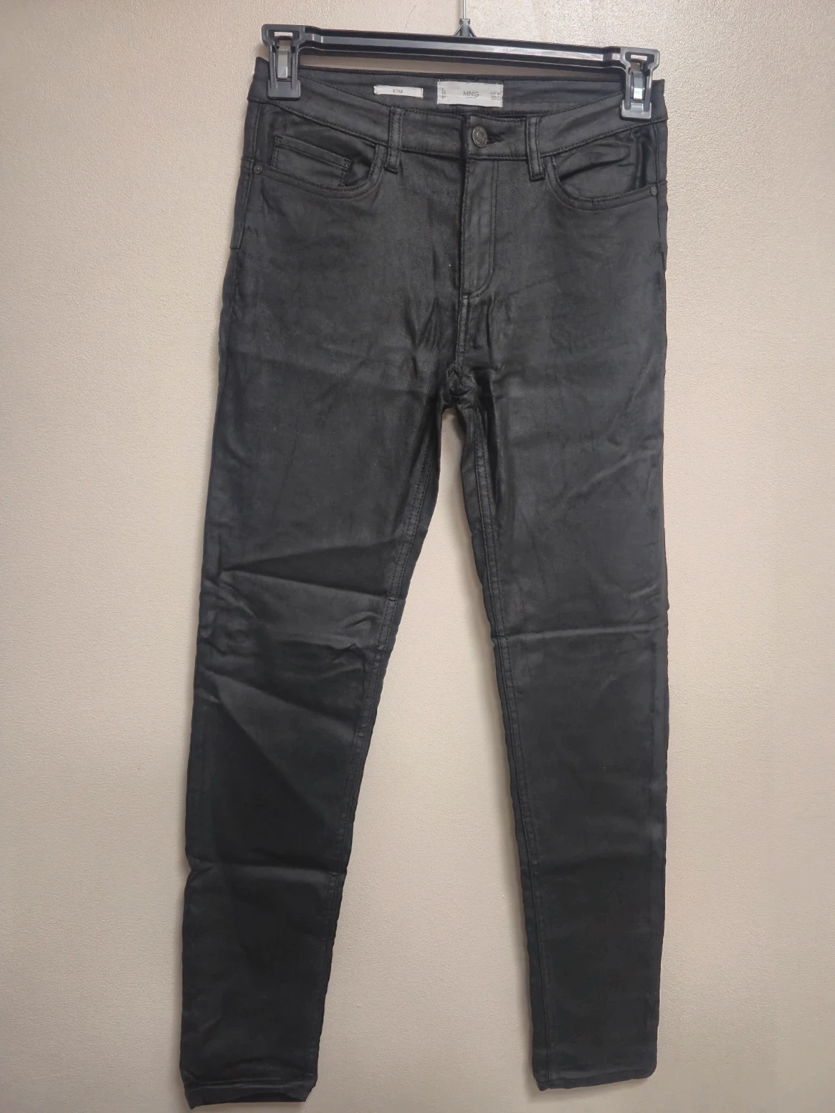 Jean slim noir enduit Mango - Taille 36