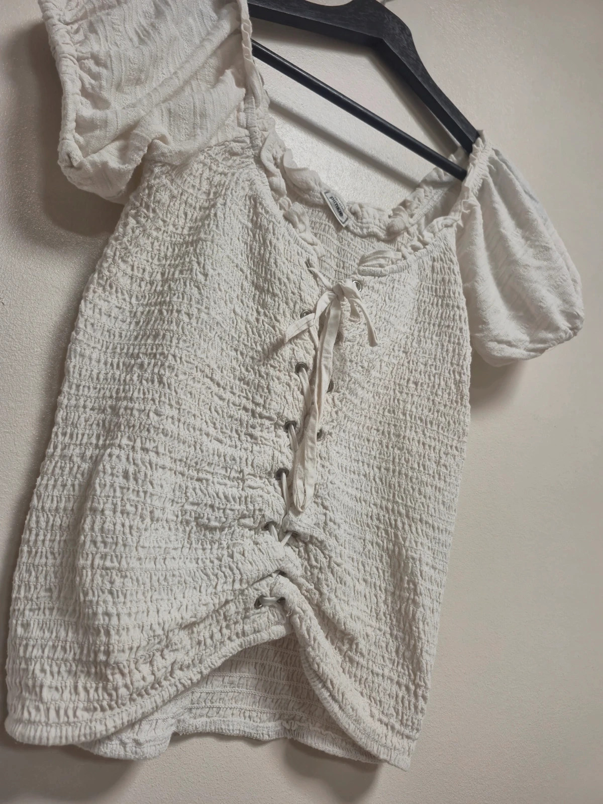 Top blanc froncé / smocké Pimkie - Taille L – Pimkie – taille L / 40 / 12 2