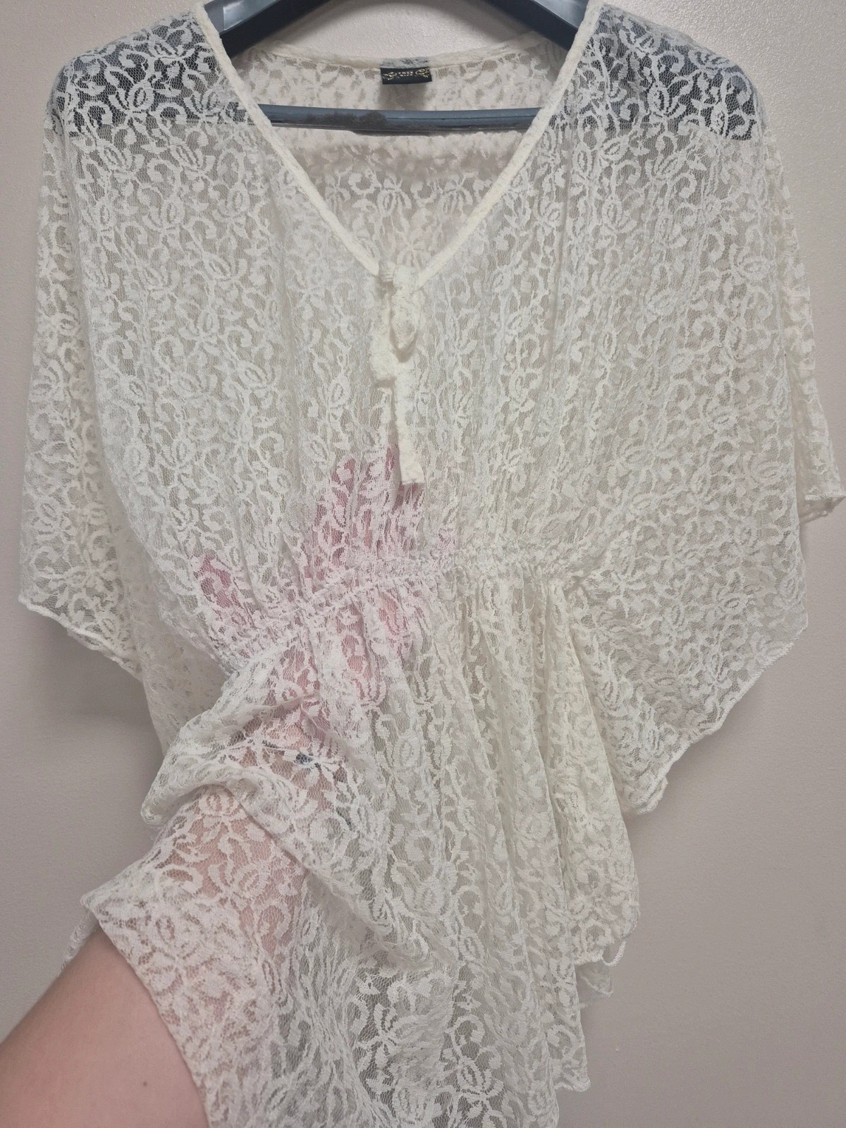 Tunique en dentelle blanche taille Unique – Manvi – taille Taille unique 2