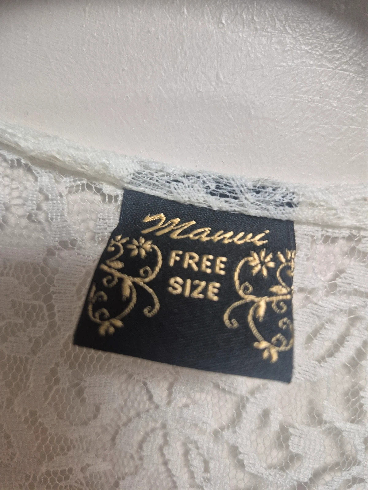 Tunique en dentelle blanche taille Unique – Manvi – taille Taille unique 3