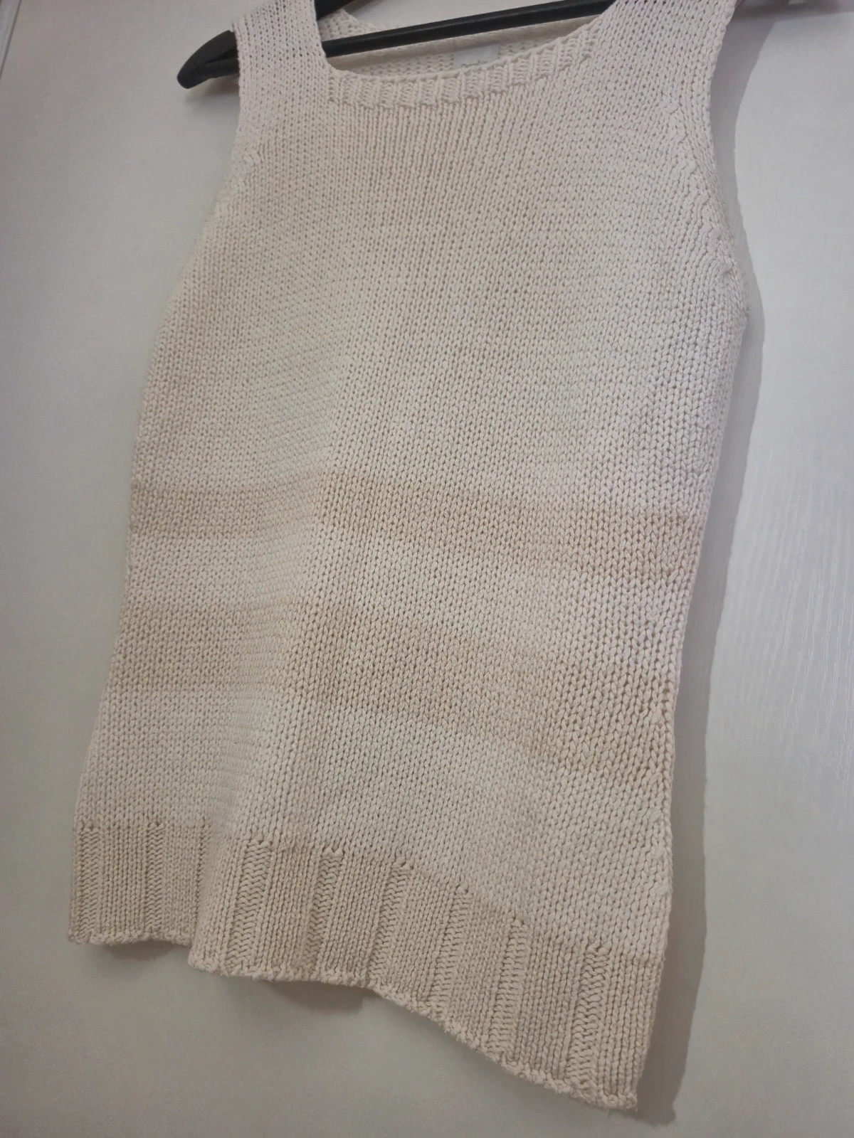 Débardeur en maille beige camaïeu taille S M